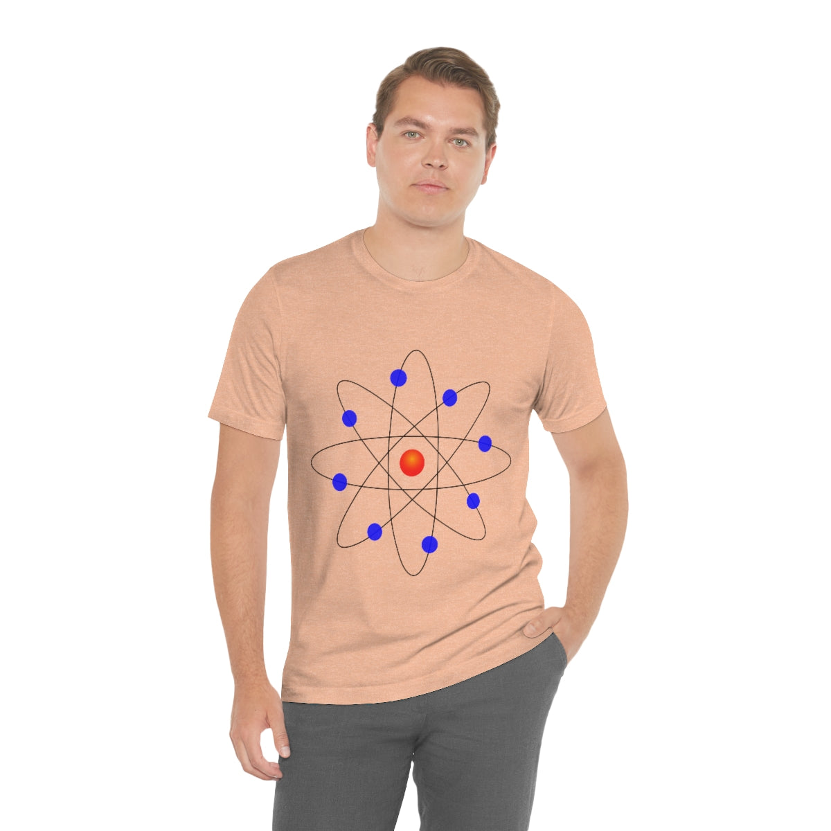 Atom Molecule Physics Chemistry Atomic Funny Science Minimalist Unisex Jersey Short Sleeve T-Shirt Ichaku [Perfect Gifts Selection]