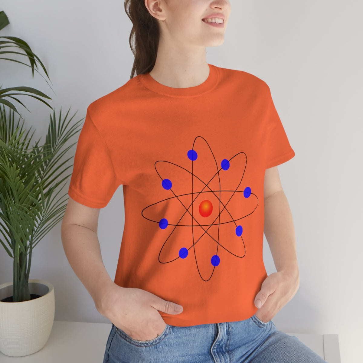 Atom Molecule Physics Chemistry Atomic Funny Science Minimalist Unisex Jersey Short Sleeve T-Shirt Ichaku [Perfect Gifts Selection]