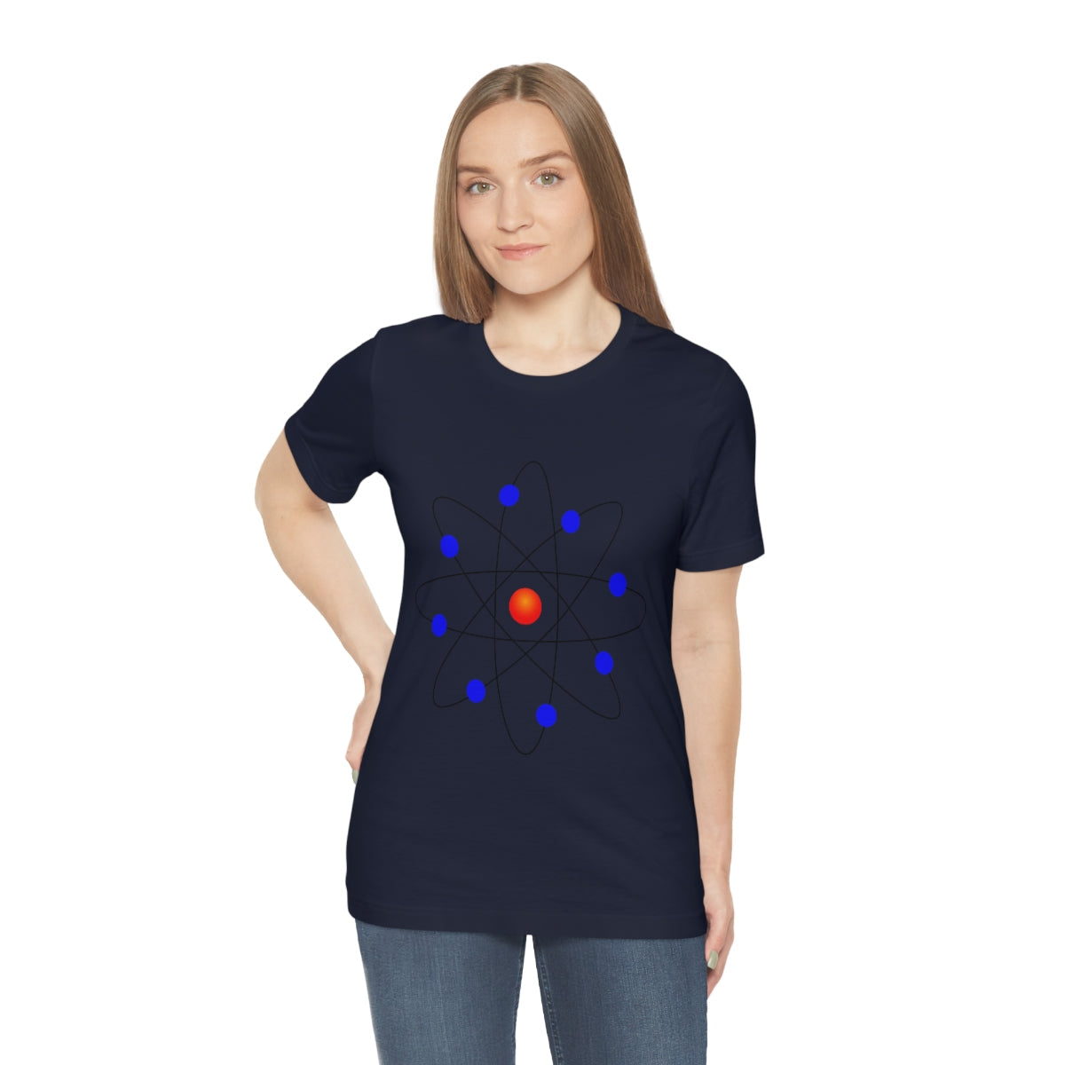 Atom Molecule Physics Chemistry Atomic Funny Science Minimalist Unisex Jersey Short Sleeve T-Shirt Ichaku [Perfect Gifts Selection]