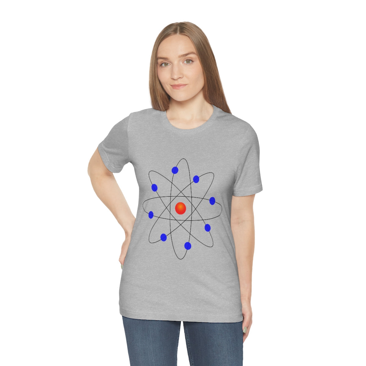 Atom Molecule Physics Chemistry Atomic Funny Science Minimalist Unisex Jersey Short Sleeve T-Shirt Ichaku [Perfect Gifts Selection]