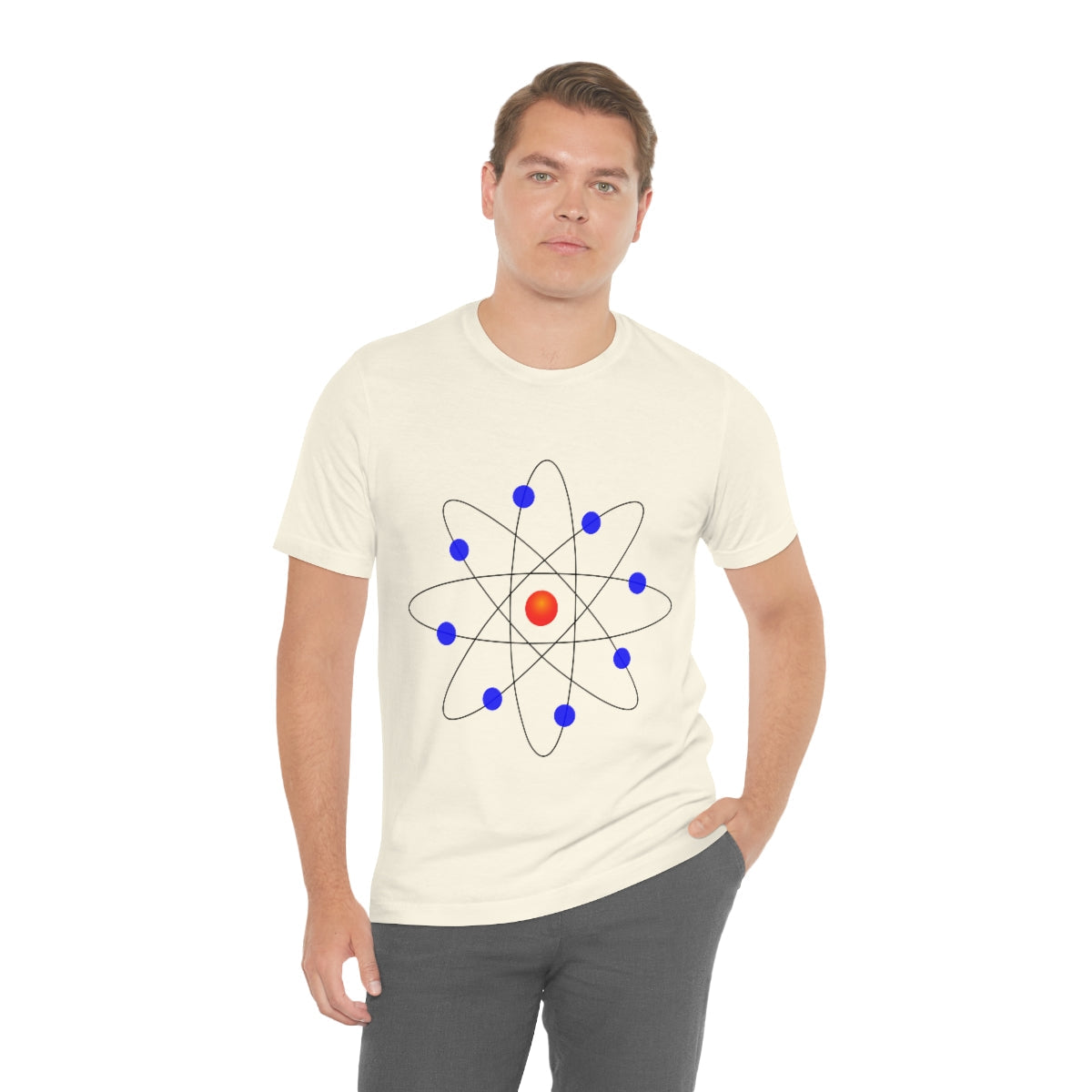 Atom Molecule Physics Chemistry Atomic Funny Science Minimalist Unisex Jersey Short Sleeve T-Shirt Ichaku [Perfect Gifts Selection]