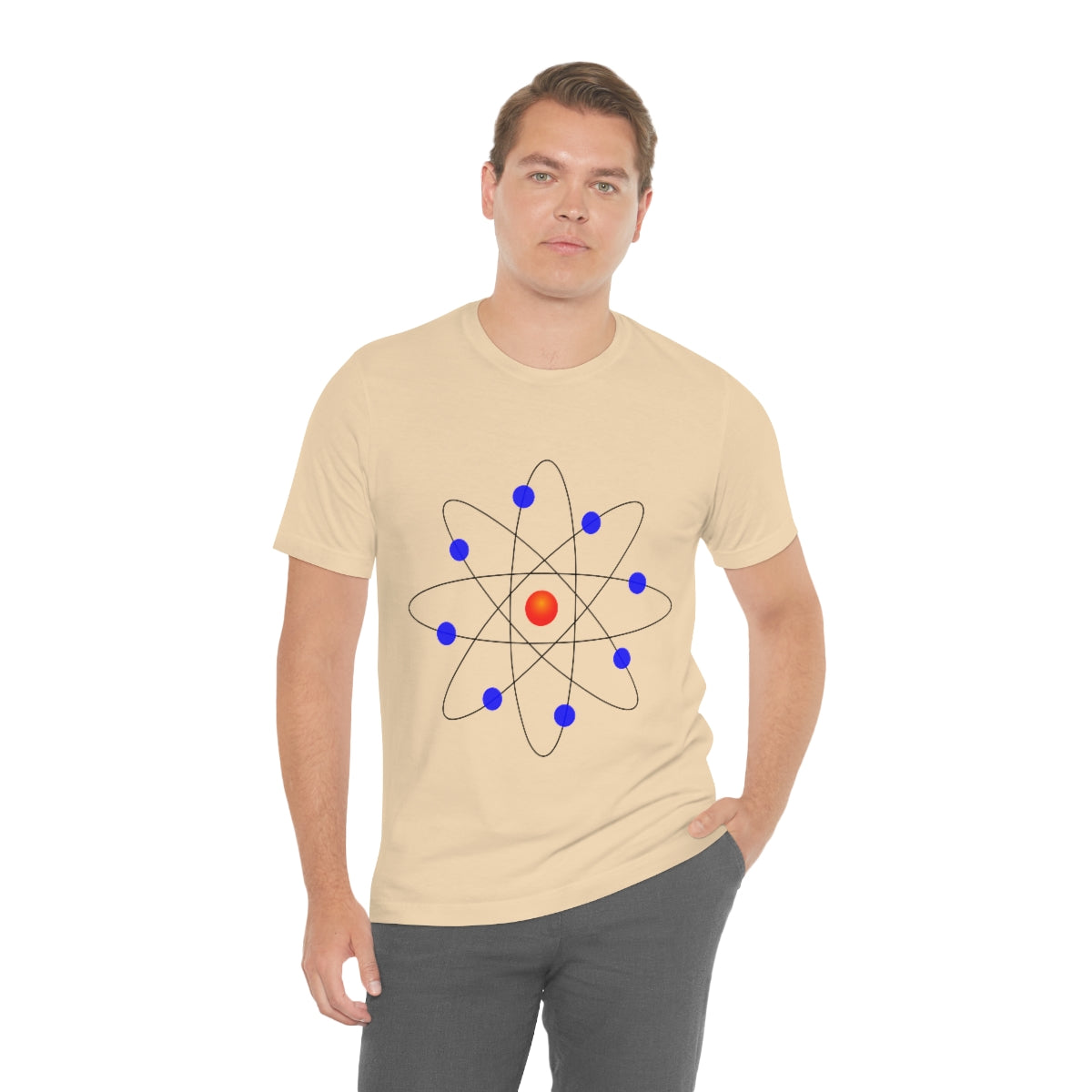 Atom Molecule Physics Chemistry Atomic Funny Science Minimalist Unisex Jersey Short Sleeve T-Shirt Ichaku [Perfect Gifts Selection]