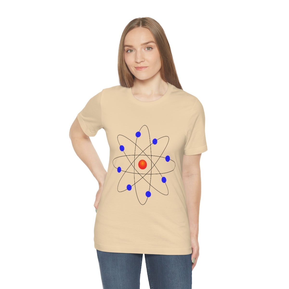 Atom Molecule Physics Chemistry Atomic Funny Science Minimalist Unisex Jersey Short Sleeve T-Shirt Ichaku [Perfect Gifts Selection]