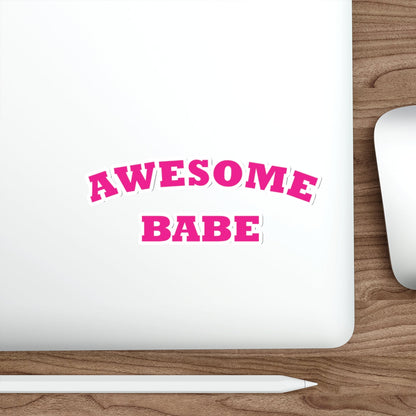 Awesome Babe Strong Feminist Die-Cut Sticker Ichaku [Perfect Gifts Selection]