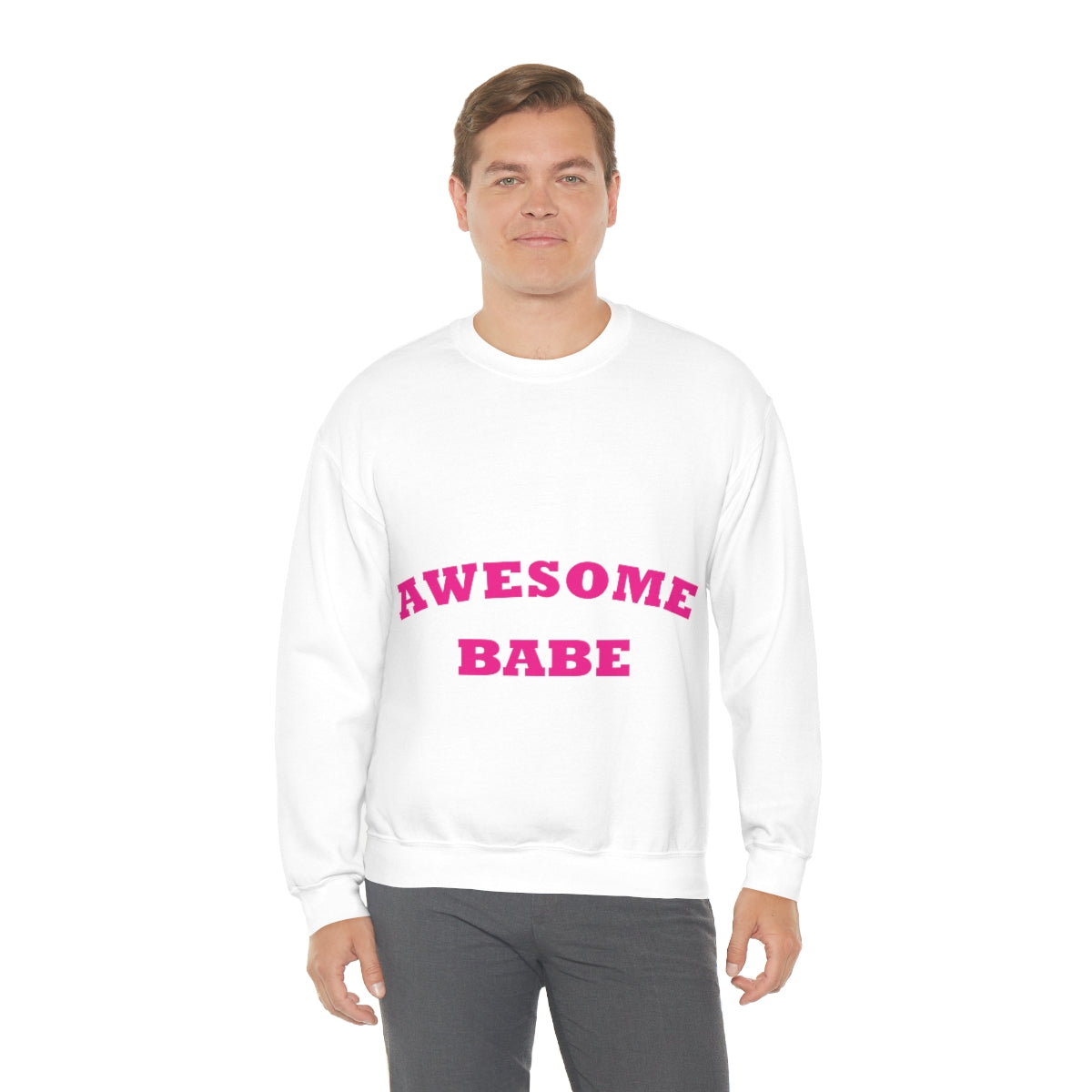 Awesome Babe Strong Feminist Unisex Heavy Blend™ Crewneck Sweatshirt Ichaku [Perfect Gifts Selection]