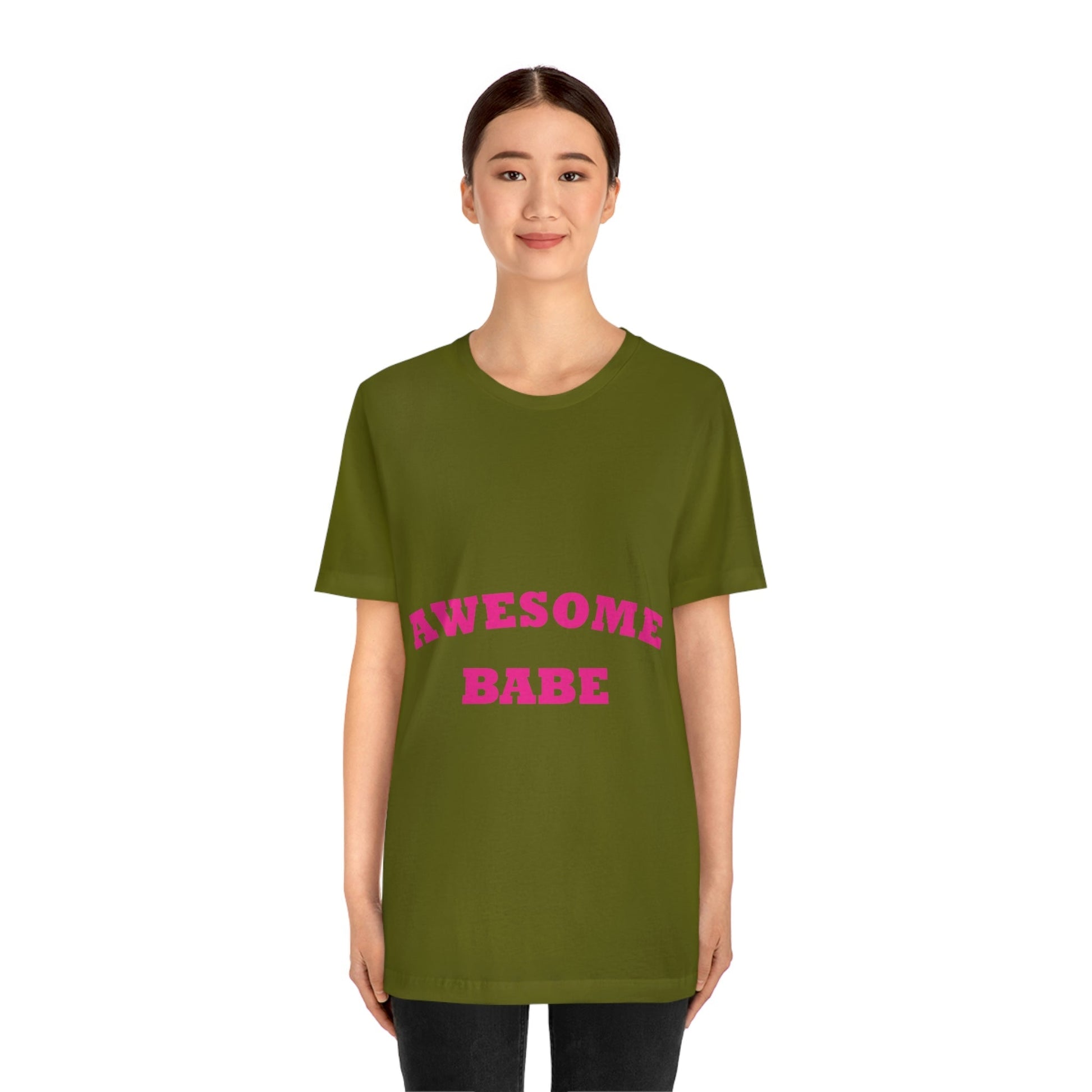 Awesome Babe Strong Feminist Unisex Jersey Short Sleeve T-Shirt Ichaku [Perfect Gifts Selection]