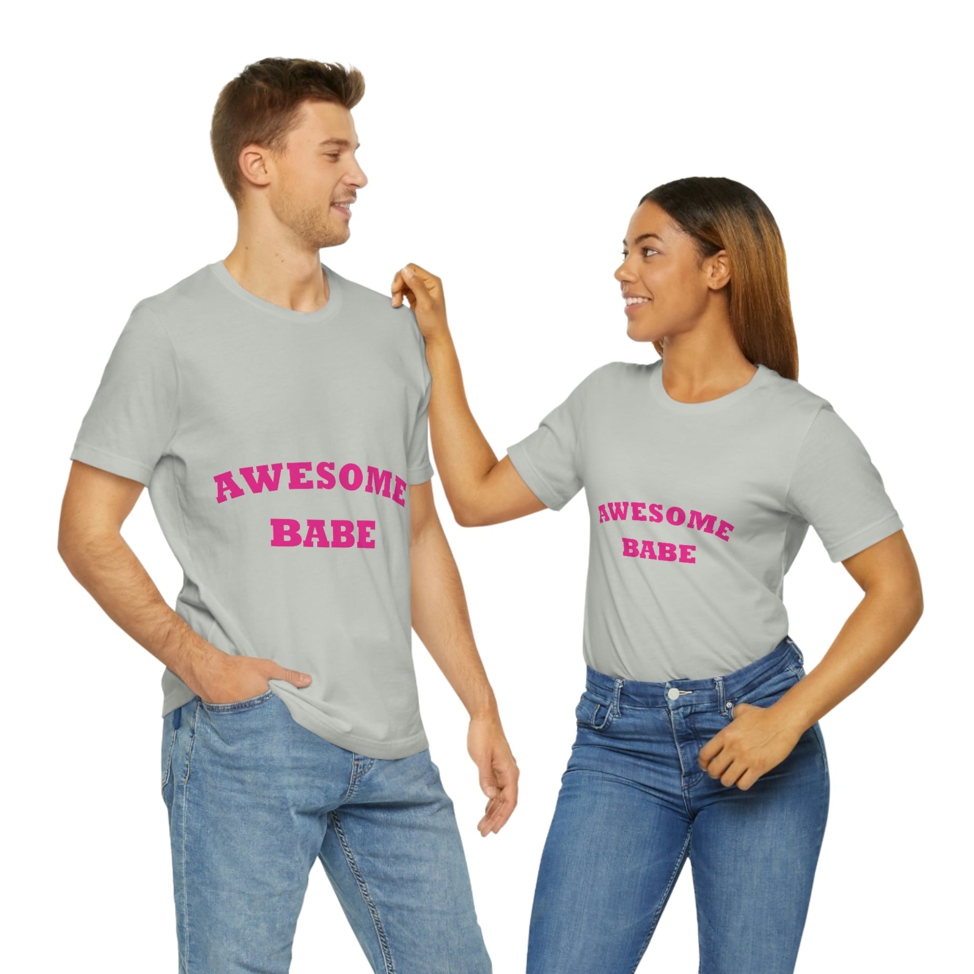 Awesome Babe Strong Feminist Unisex Jersey Short Sleeve T-Shirt Ichaku [Perfect Gifts Selection]