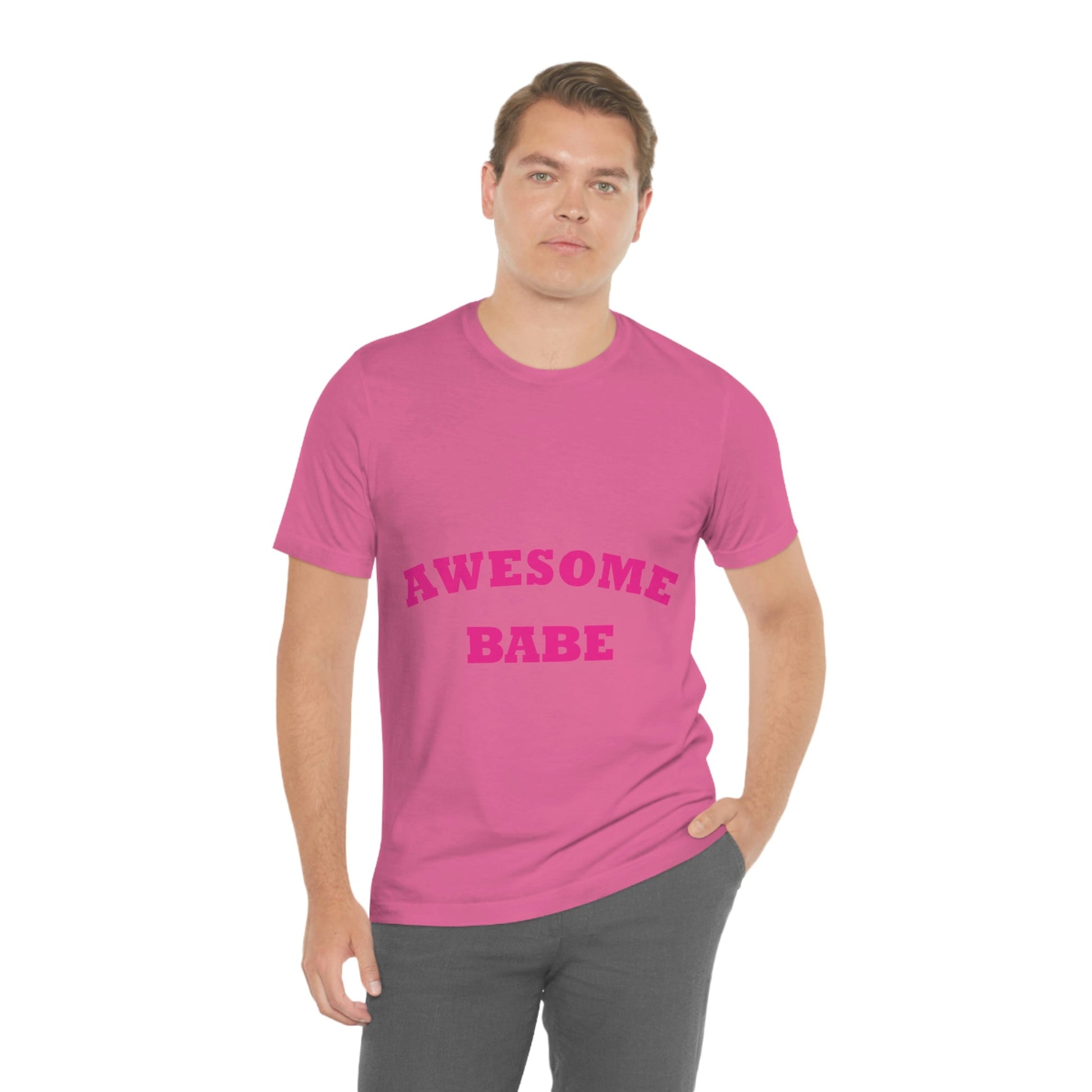 Awesome Babe Strong Feminist Unisex Jersey Short Sleeve T-Shirt Ichaku [Perfect Gifts Selection]