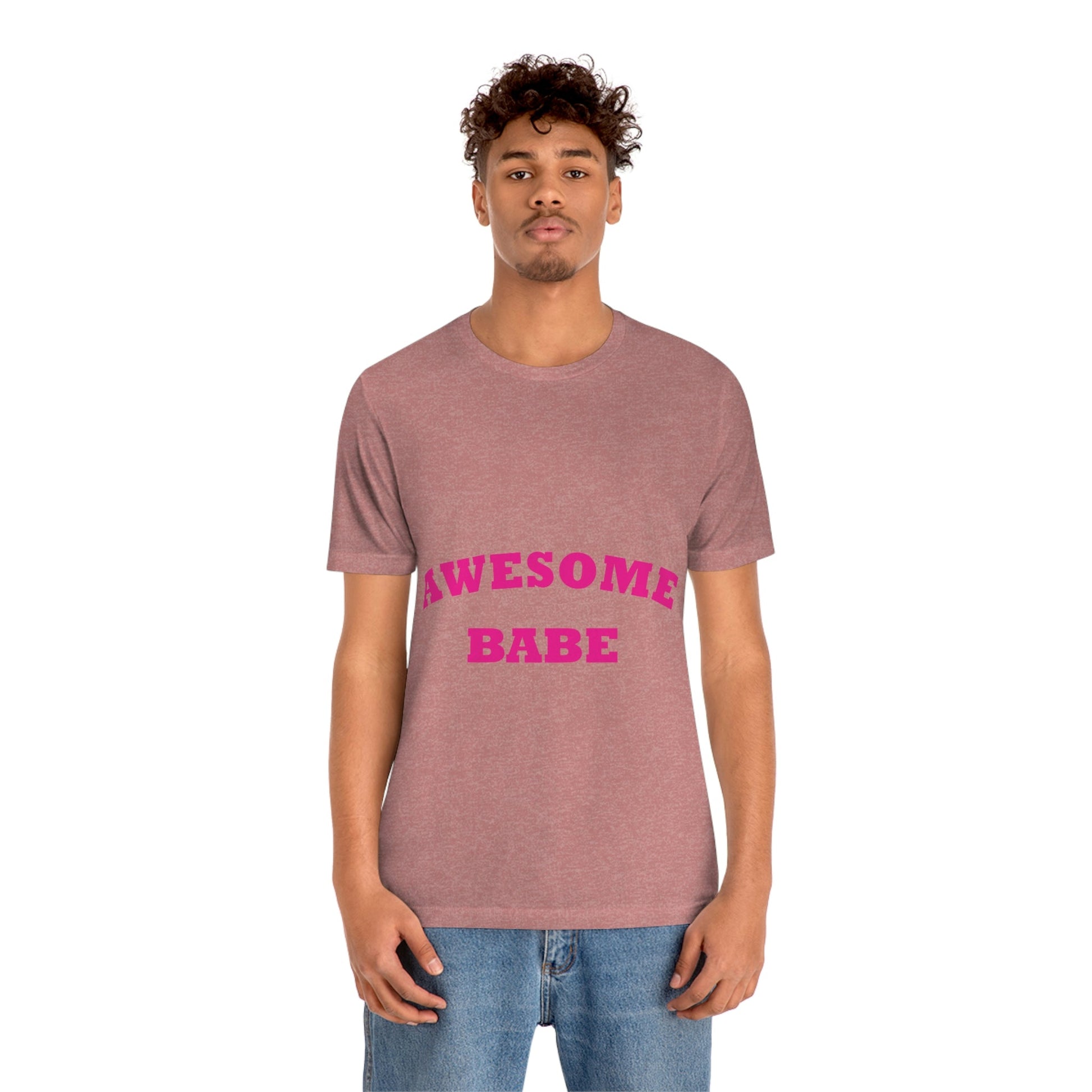 Awesome Babe Strong Feminist Unisex Jersey Short Sleeve T-Shirt Ichaku [Perfect Gifts Selection]