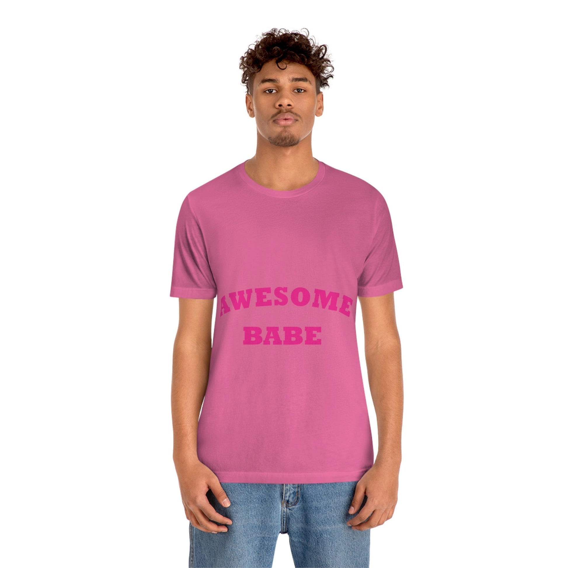 Awesome Babe Strong Feminist Unisex Jersey Short Sleeve T-Shirt Ichaku [Perfect Gifts Selection]