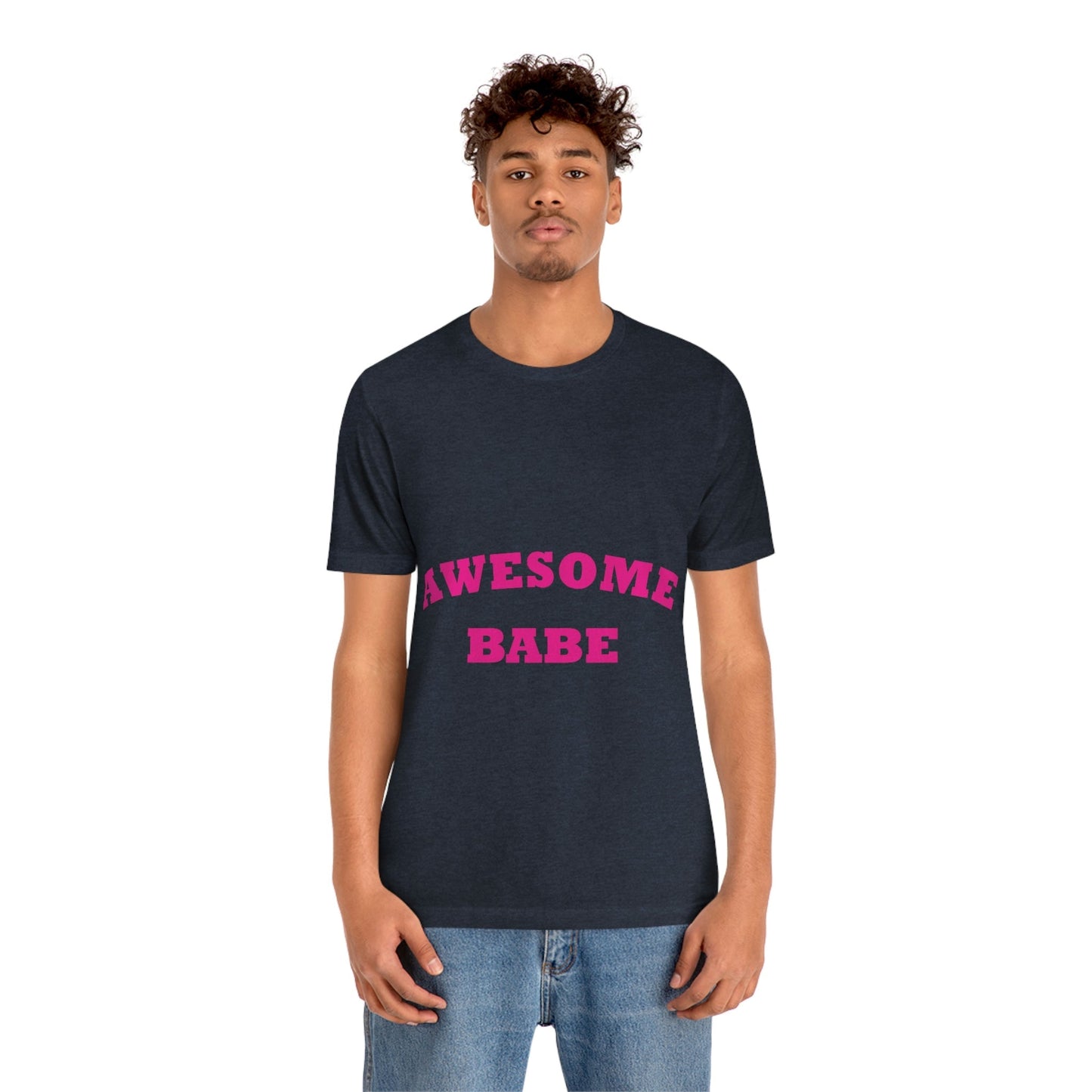 Awesome Babe Strong Feminist Unisex Jersey Short Sleeve T-Shirt Ichaku [Perfect Gifts Selection]