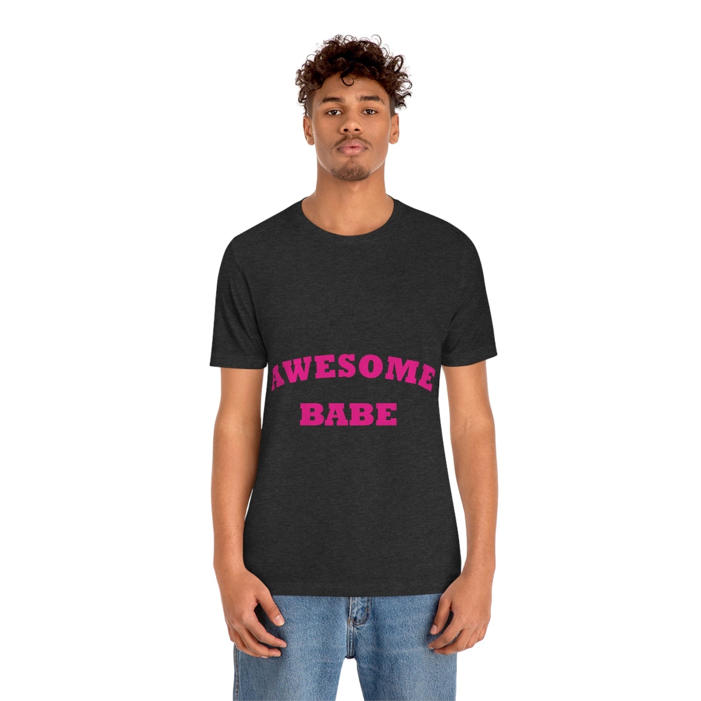 Awesome Babe Strong Feminist Unisex Jersey Short Sleeve T-Shirt Ichaku [Perfect Gifts Selection]