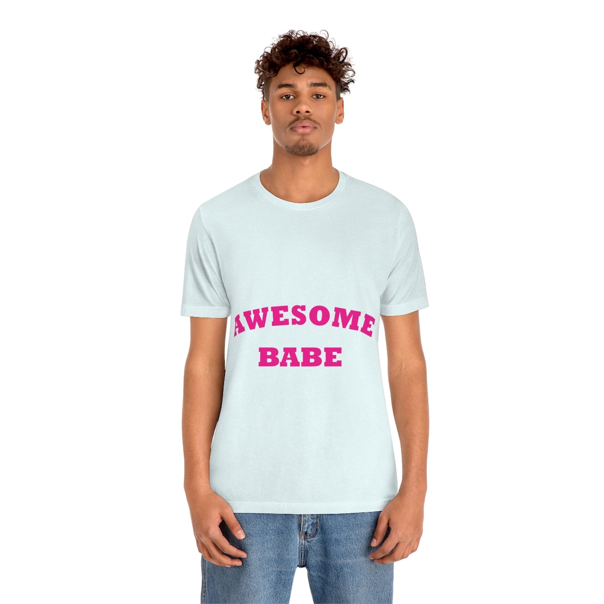 Awesome Babe Strong Feminist Unisex Jersey Short Sleeve T-Shirt Ichaku [Perfect Gifts Selection]