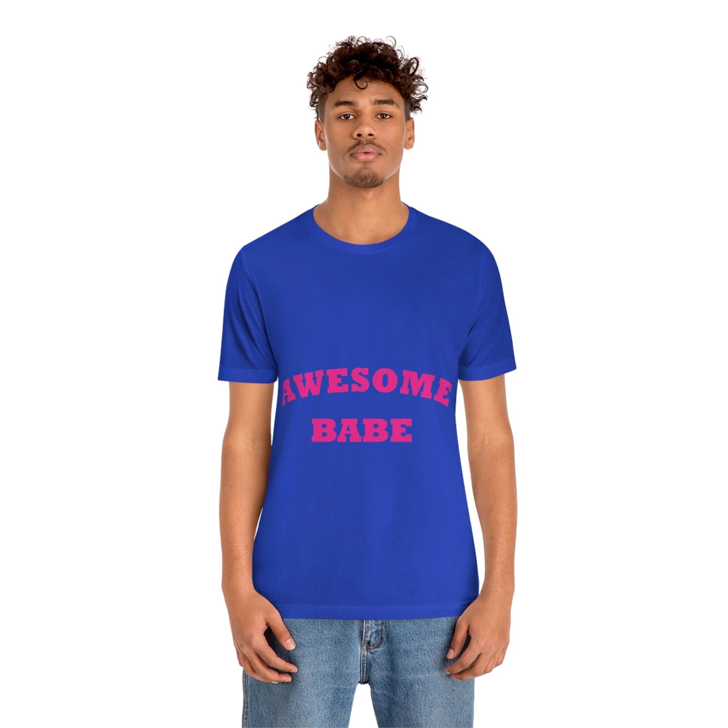 Awesome Babe Strong Feminist Unisex Jersey Short Sleeve T-Shirt Ichaku [Perfect Gifts Selection]