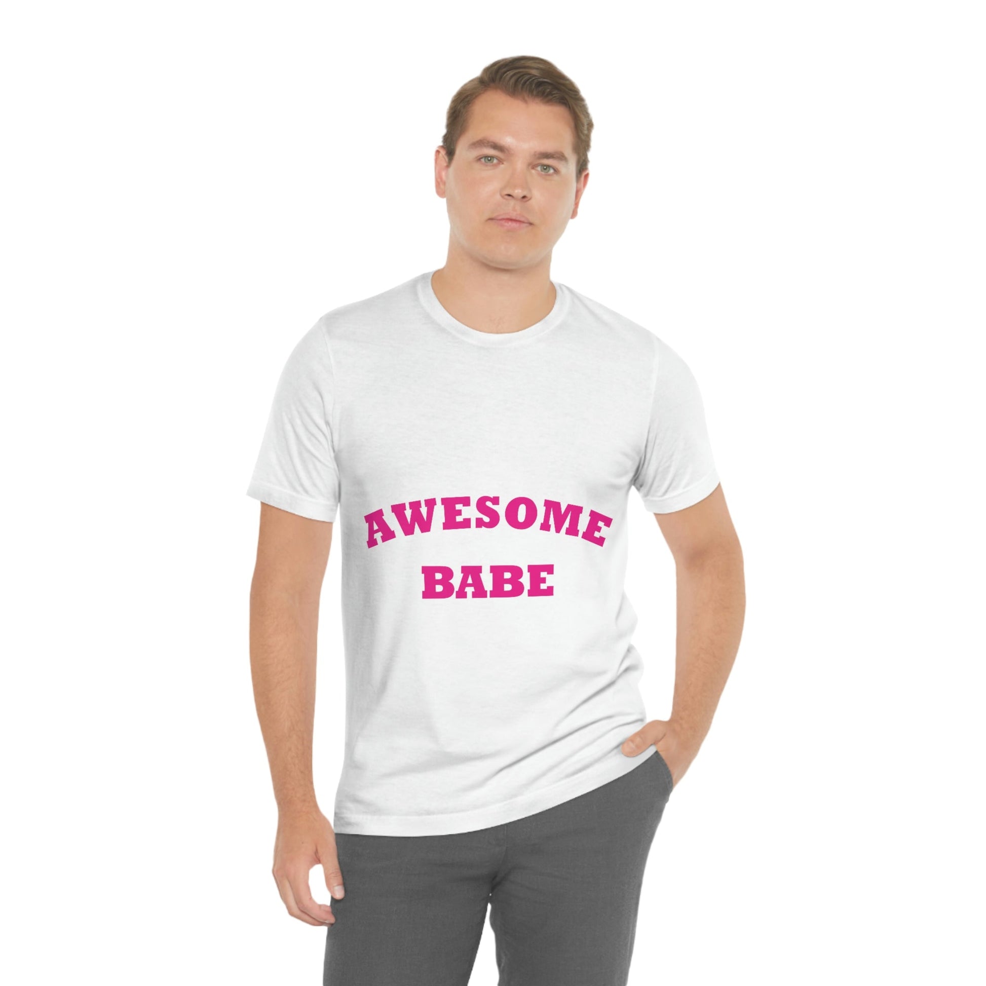 Awesome Babe Strong Feminist Unisex Jersey Short Sleeve T-Shirt Ichaku [Perfect Gifts Selection]