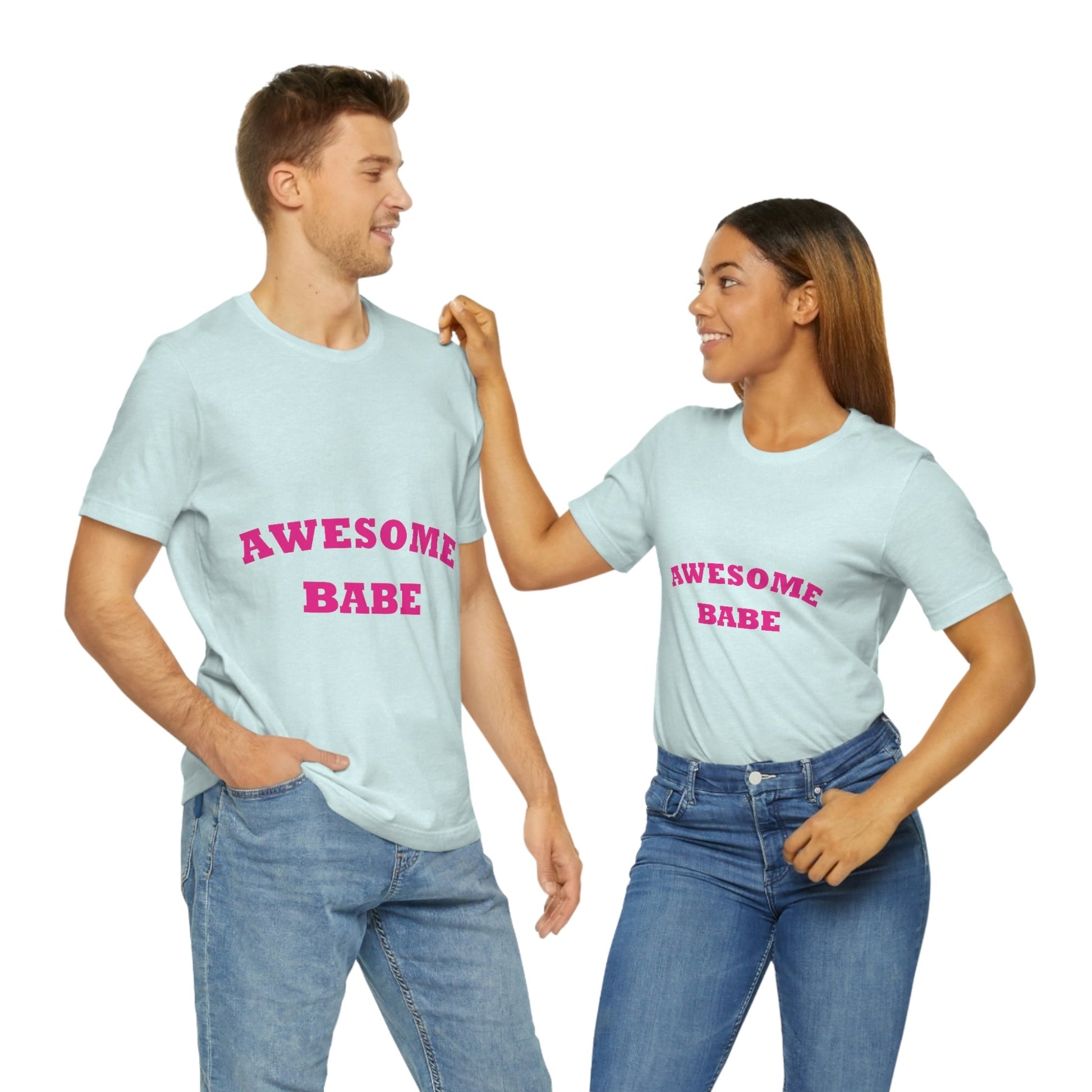 Awesome Babe Strong Feminist Unisex Jersey Short Sleeve T-Shirt Ichaku [Perfect Gifts Selection]