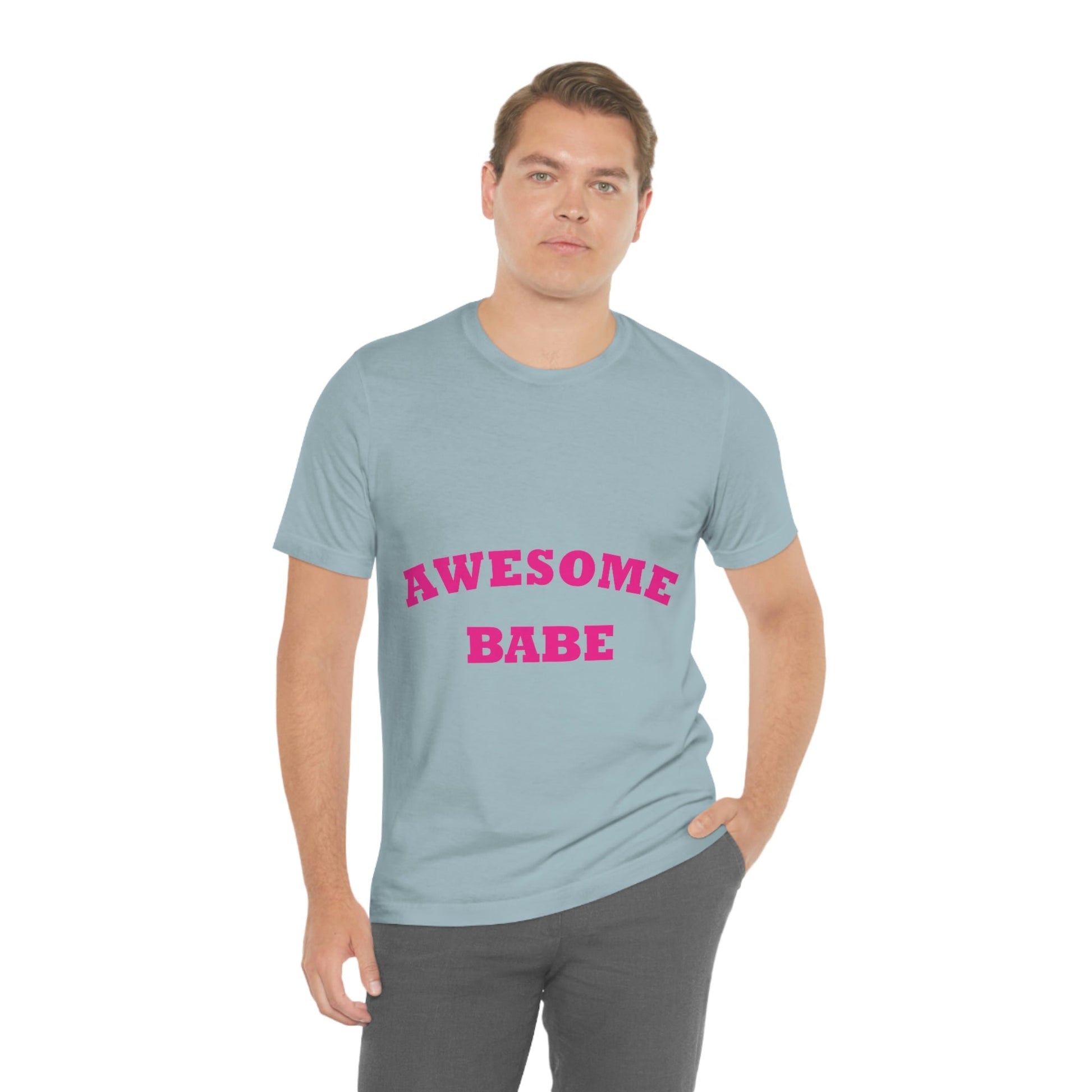 Awesome Babe Strong Feminist Unisex Jersey Short Sleeve T-Shirt Ichaku [Perfect Gifts Selection]