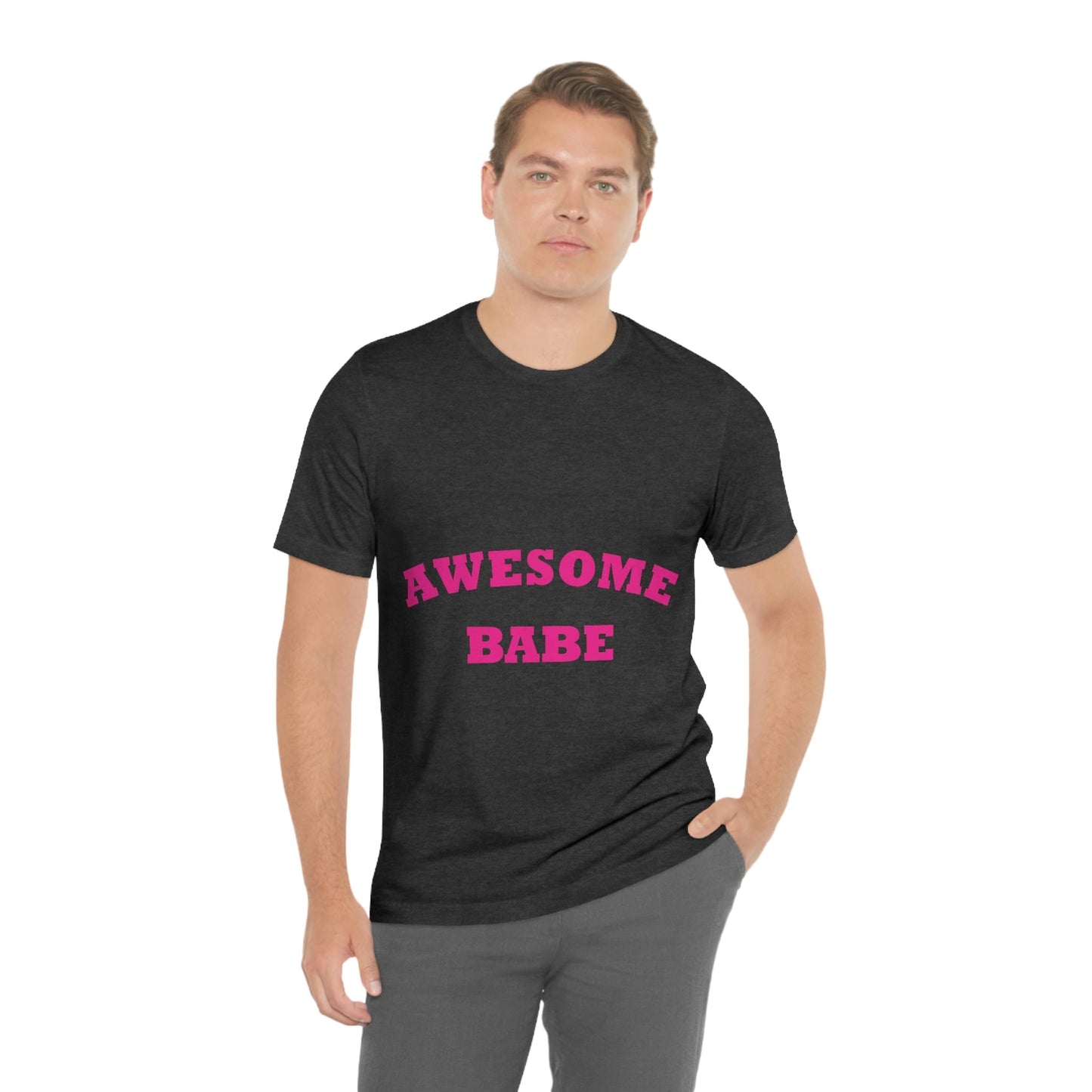 Awesome Babe Strong Feminist Unisex Jersey Short Sleeve T-Shirt Ichaku [Perfect Gifts Selection]