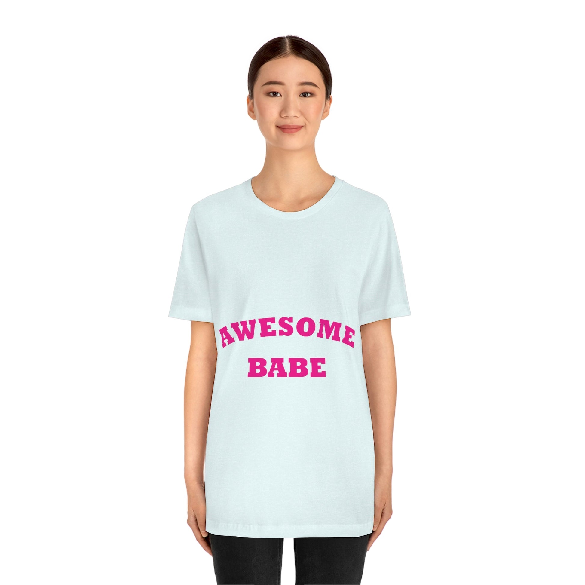 Awesome Babe Strong Feminist Unisex Jersey Short Sleeve T-Shirt Ichaku [Perfect Gifts Selection]