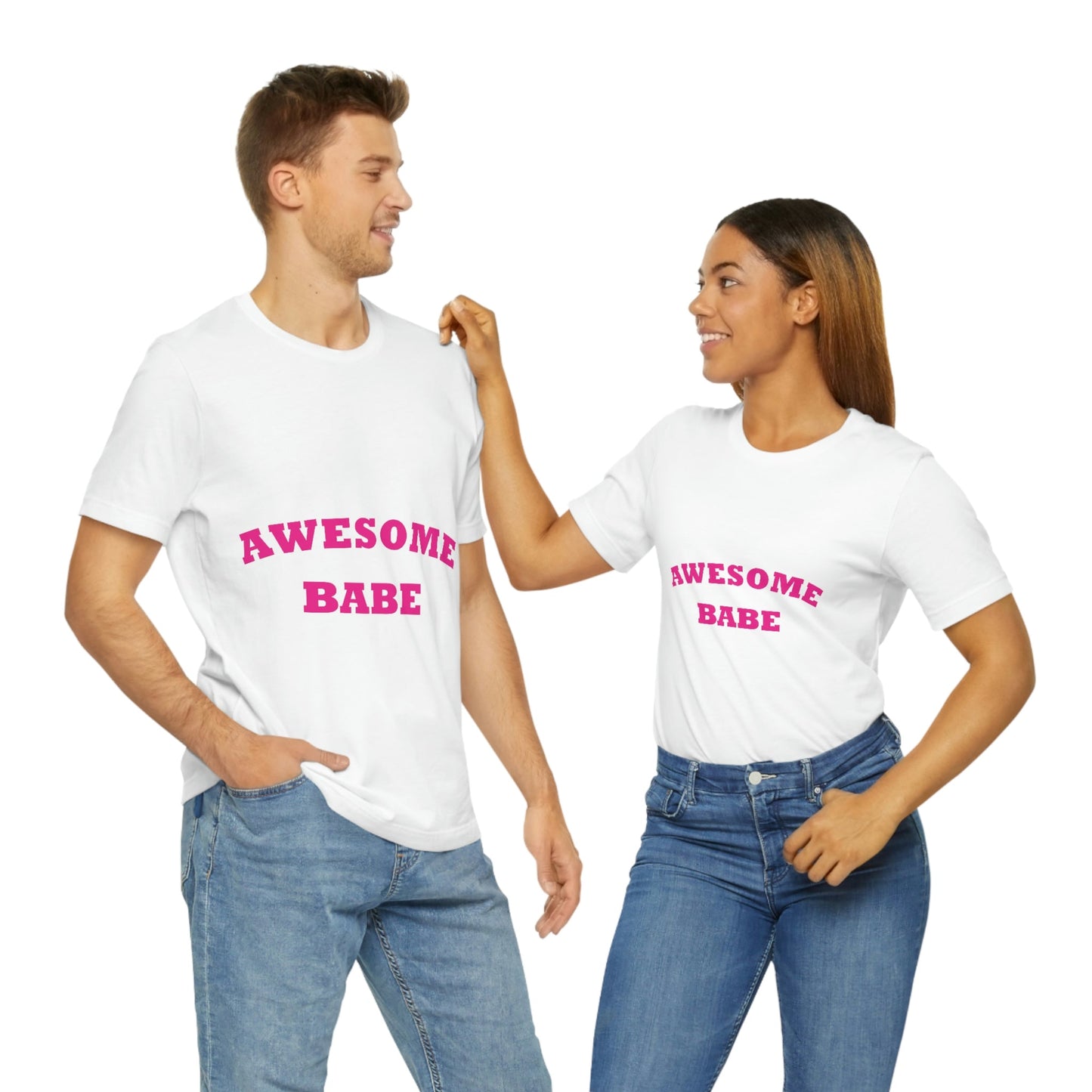 Awesome Babe Strong Feminist Unisex Jersey Short Sleeve T-Shirt Ichaku [Perfect Gifts Selection]