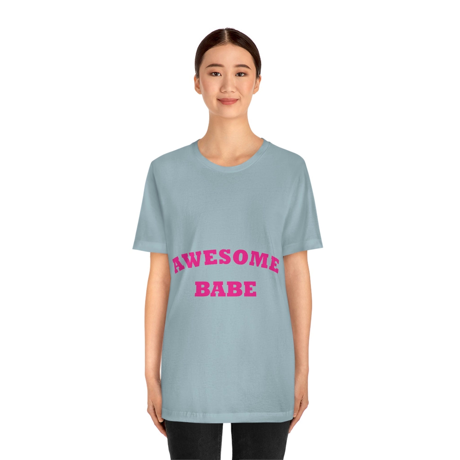 Awesome Babe Strong Feminist Unisex Jersey Short Sleeve T-Shirt Ichaku [Perfect Gifts Selection]