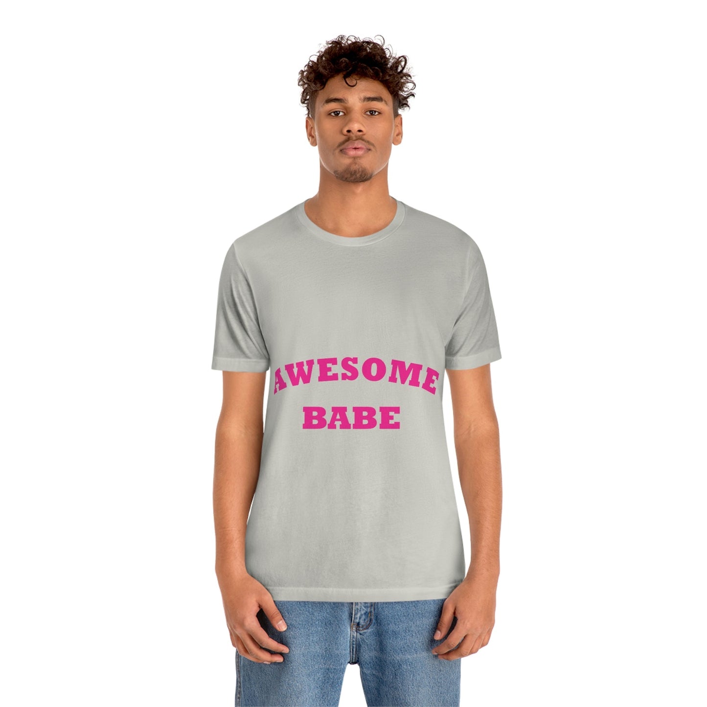 Awesome Babe Strong Feminist Unisex Jersey Short Sleeve T-Shirt Ichaku [Perfect Gifts Selection]