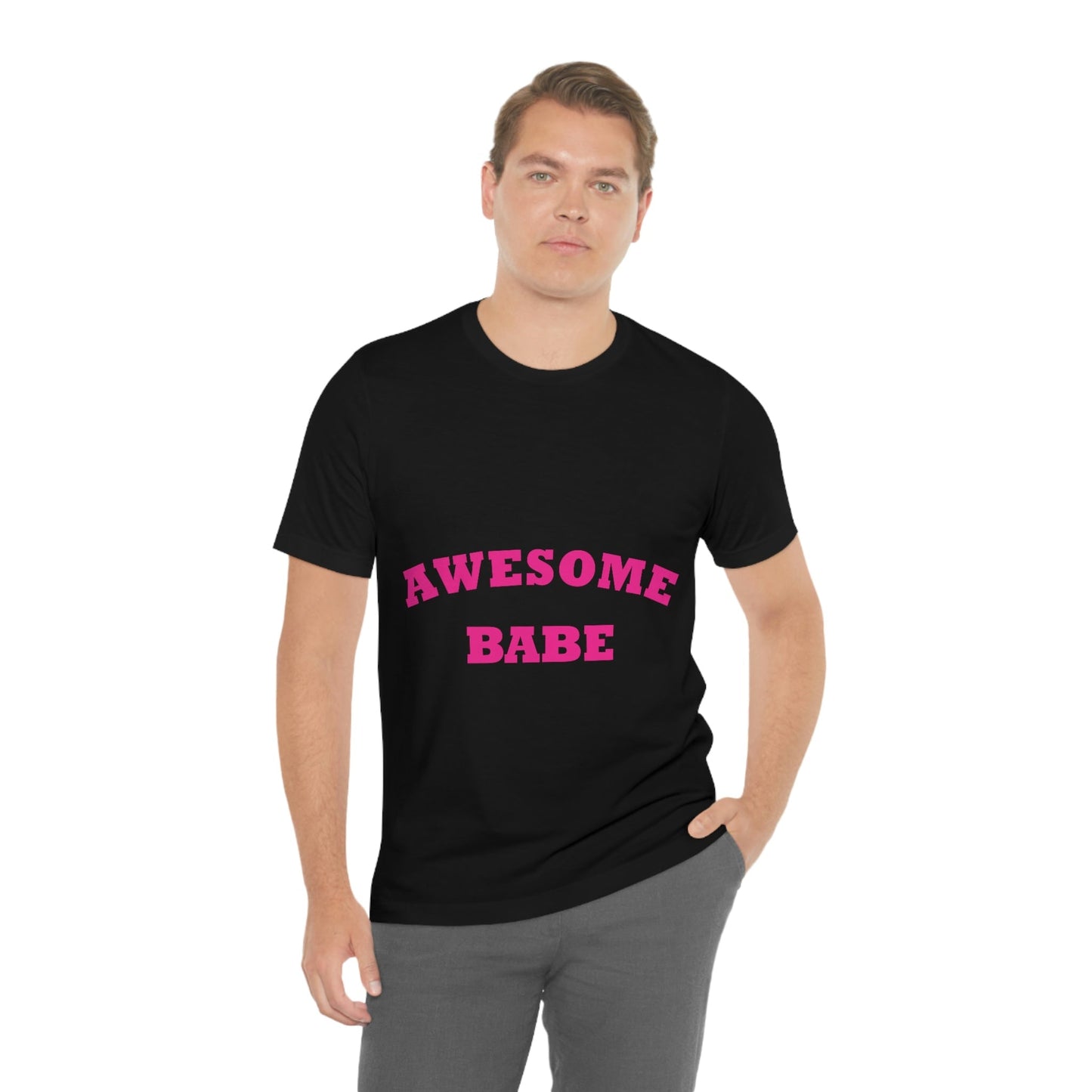 Awesome Babe Strong Feminist Unisex Jersey Short Sleeve T-Shirt Ichaku [Perfect Gifts Selection]