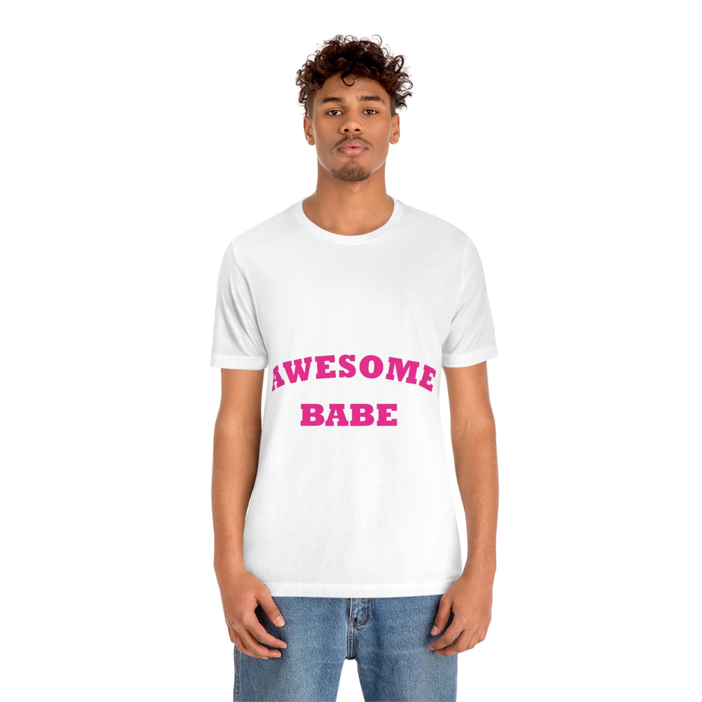 Awesome Babe Strong Feminist Unisex Jersey Short Sleeve T-Shirt Ichaku [Perfect Gifts Selection]