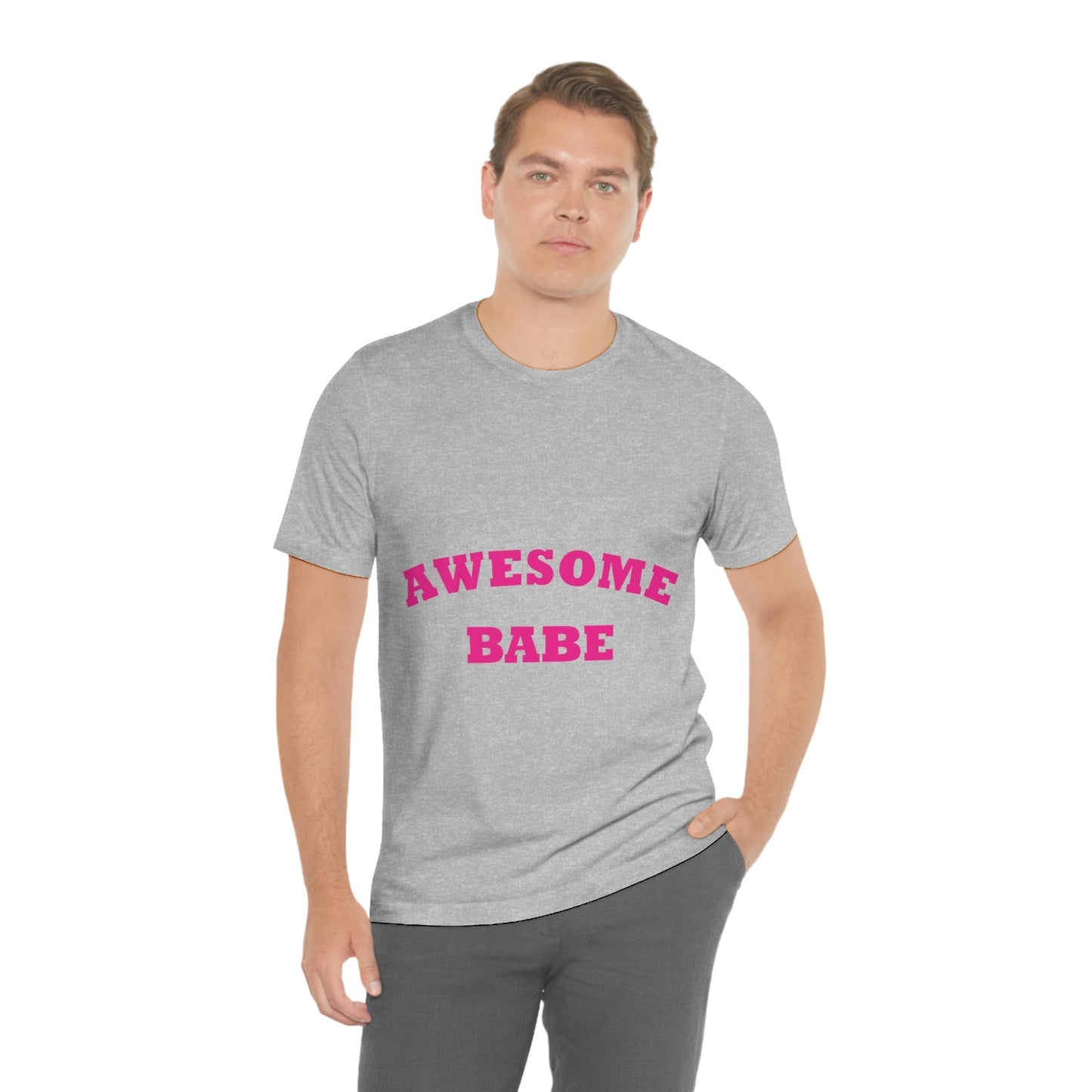 Awesome Babe Strong Feminist Unisex Jersey Short Sleeve T-Shirt Ichaku [Perfect Gifts Selection]