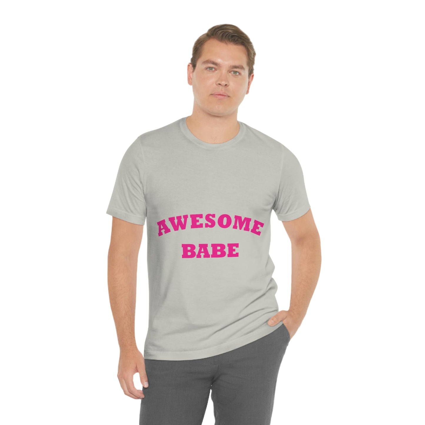 Awesome Babe Strong Feminist Unisex Jersey Short Sleeve T-Shirt Ichaku [Perfect Gifts Selection]