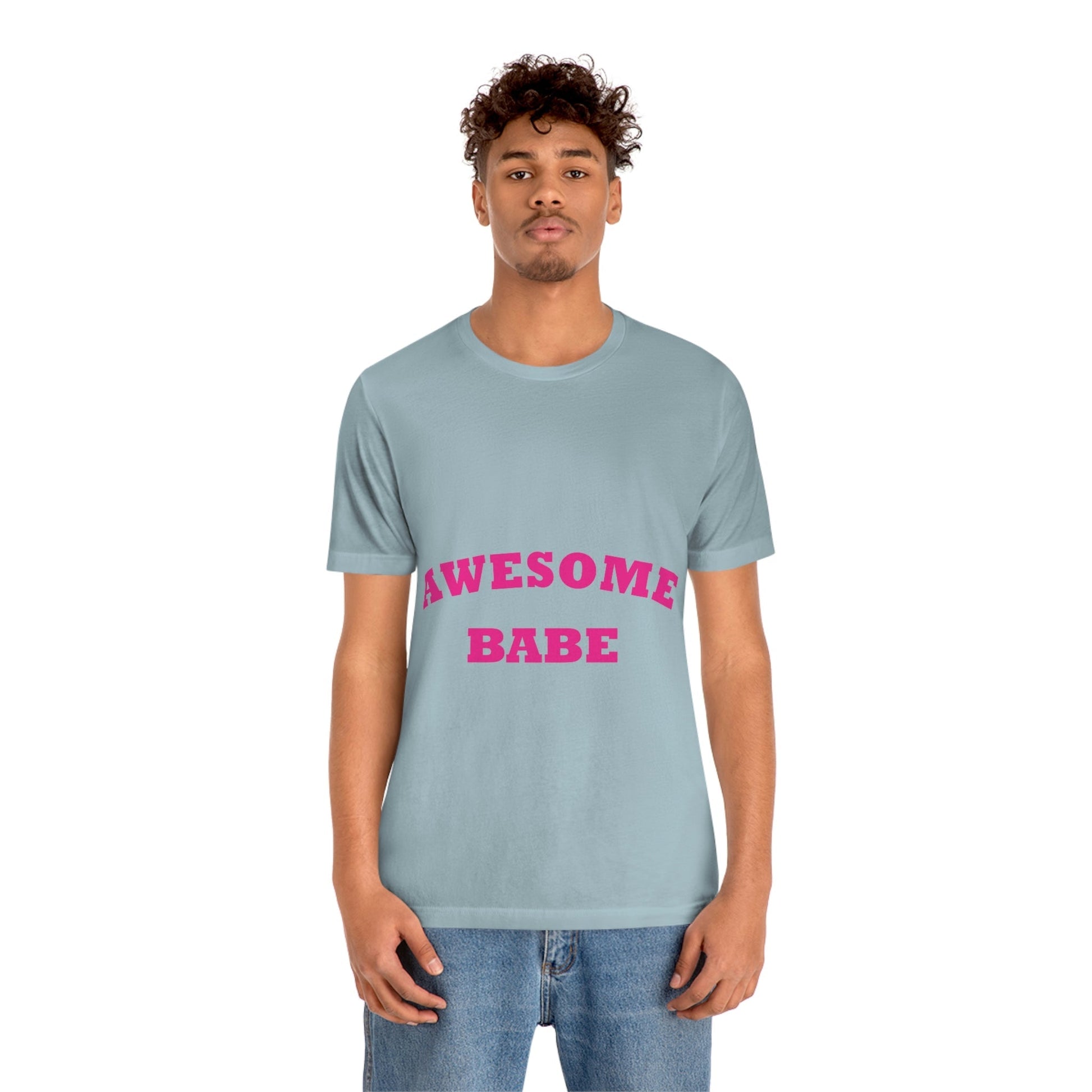 Awesome Babe Strong Feminist Unisex Jersey Short Sleeve T-Shirt Ichaku [Perfect Gifts Selection]