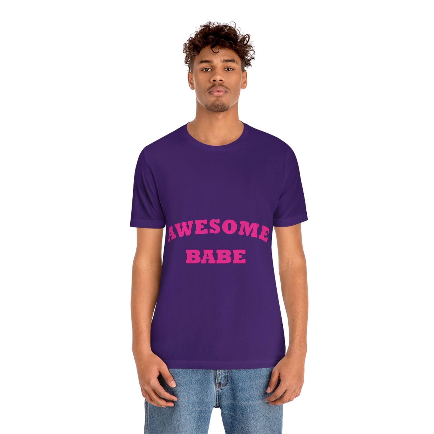 Awesome Babe Strong Feminist Unisex Jersey Short Sleeve T-Shirt Ichaku [Perfect Gifts Selection]