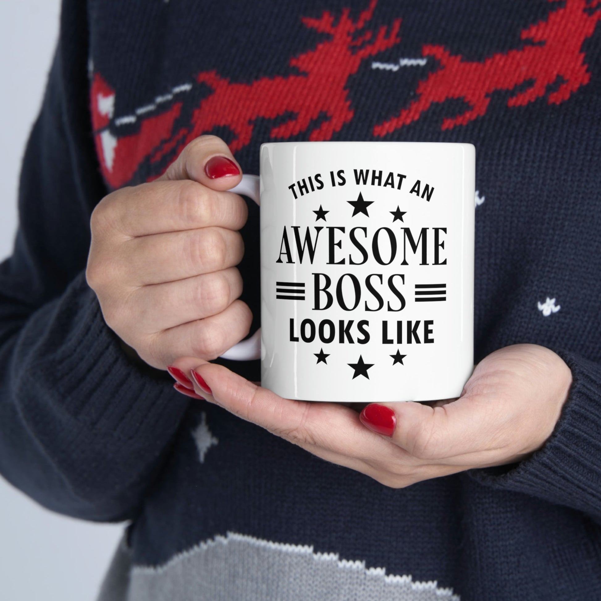 Awesome Boss Funny Slogan Sarcastic Quotes Ceramic Mug 11oz Ichaku [Perfect Gifts Selection]