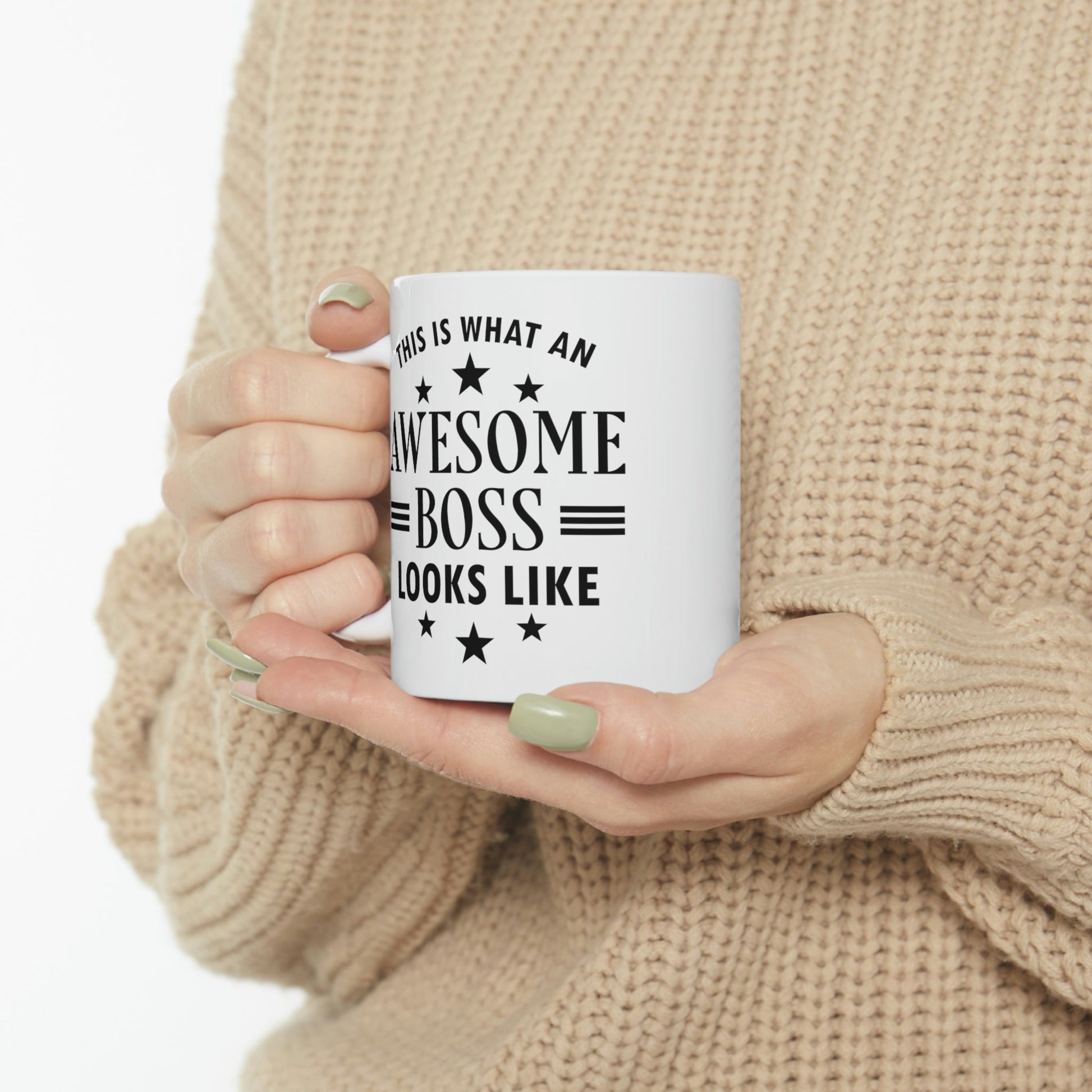 Awesome Boss Funny Slogan Sarcastic Quotes Ceramic Mug 11oz Ichaku [Perfect Gifts Selection]