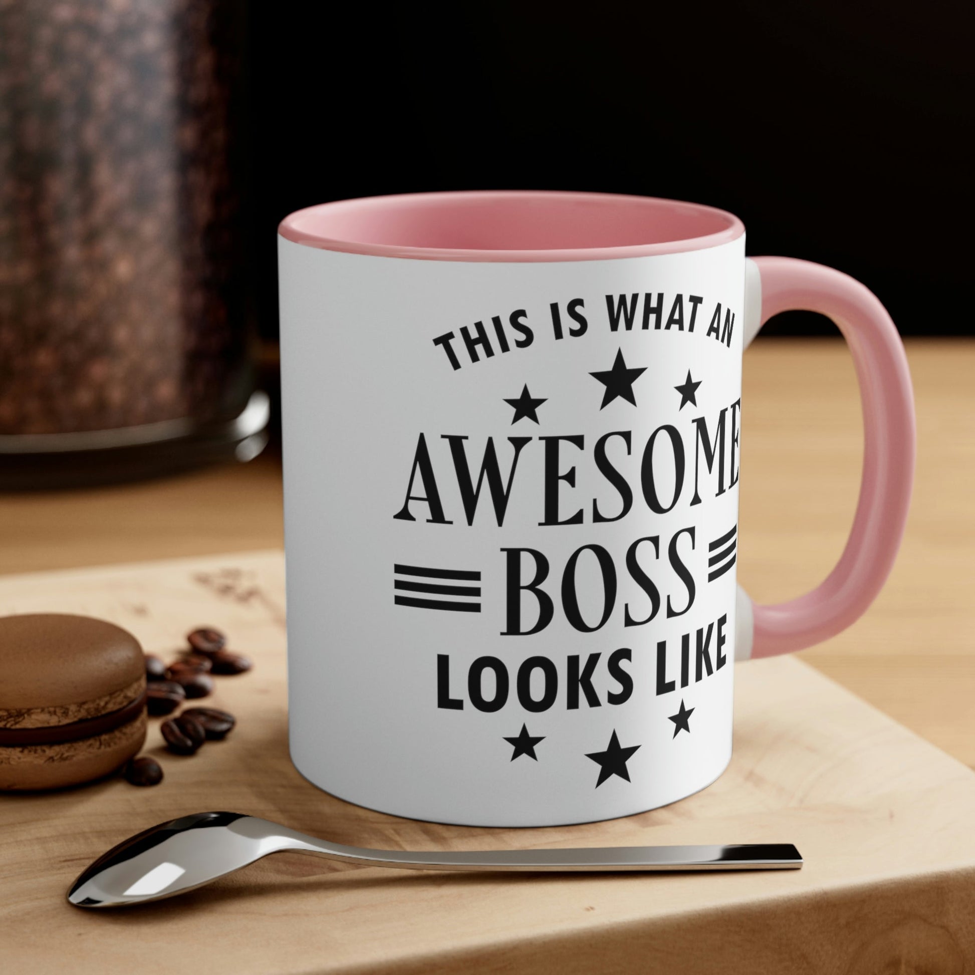 Awesome Boss Funny Slogan Sarcastic Quotes Classic Accent Coffee Mug 11oz Ichaku [Perfect Gifts Selection]