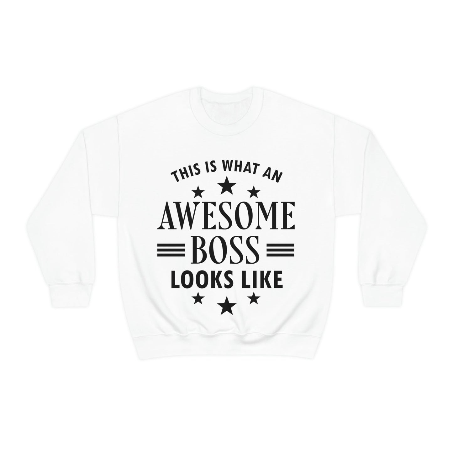 Awesome Boss Funny Slogan Sarcastic Quotes Unisex Heavy Blend™ Crewneck Sweatshirt Ichaku [Perfect Gifts Selection]