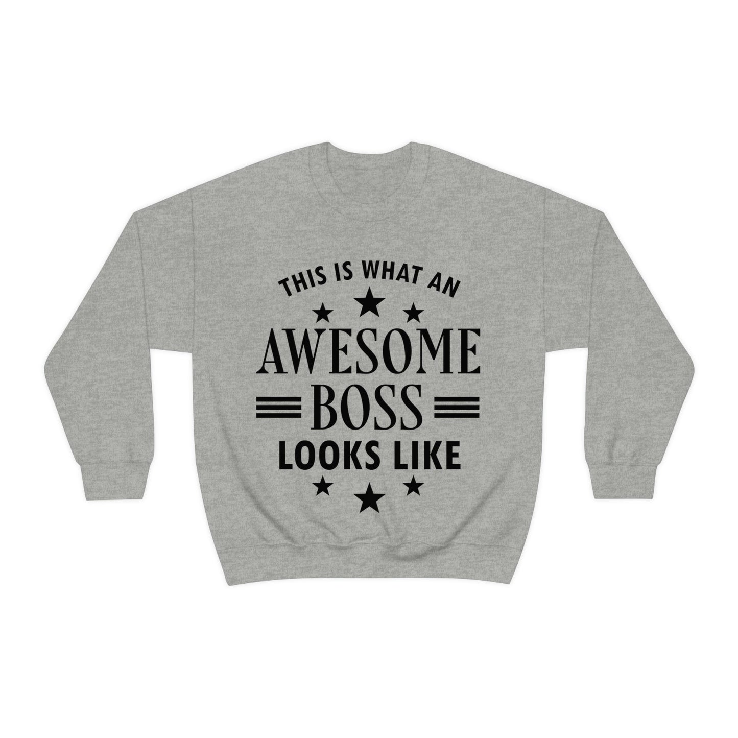 Awesome Boss Funny Slogan Sarcastic Quotes Unisex Heavy Blend™ Crewneck Sweatshirt Ichaku [Perfect Gifts Selection]