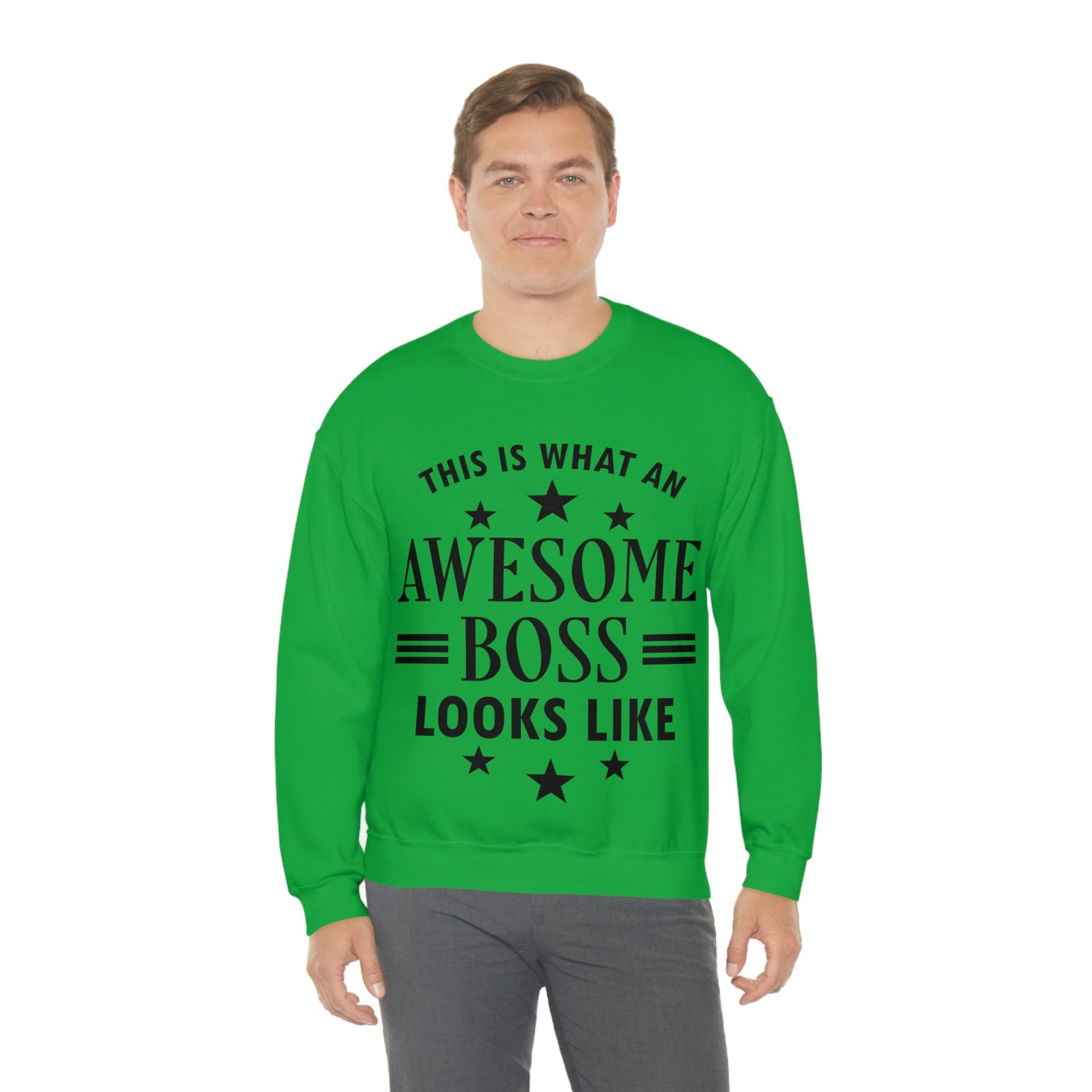 Awesome Boss Funny Slogan Sarcastic Quotes Unisex Heavy Blend™ Crewneck Sweatshirt Ichaku [Perfect Gifts Selection]