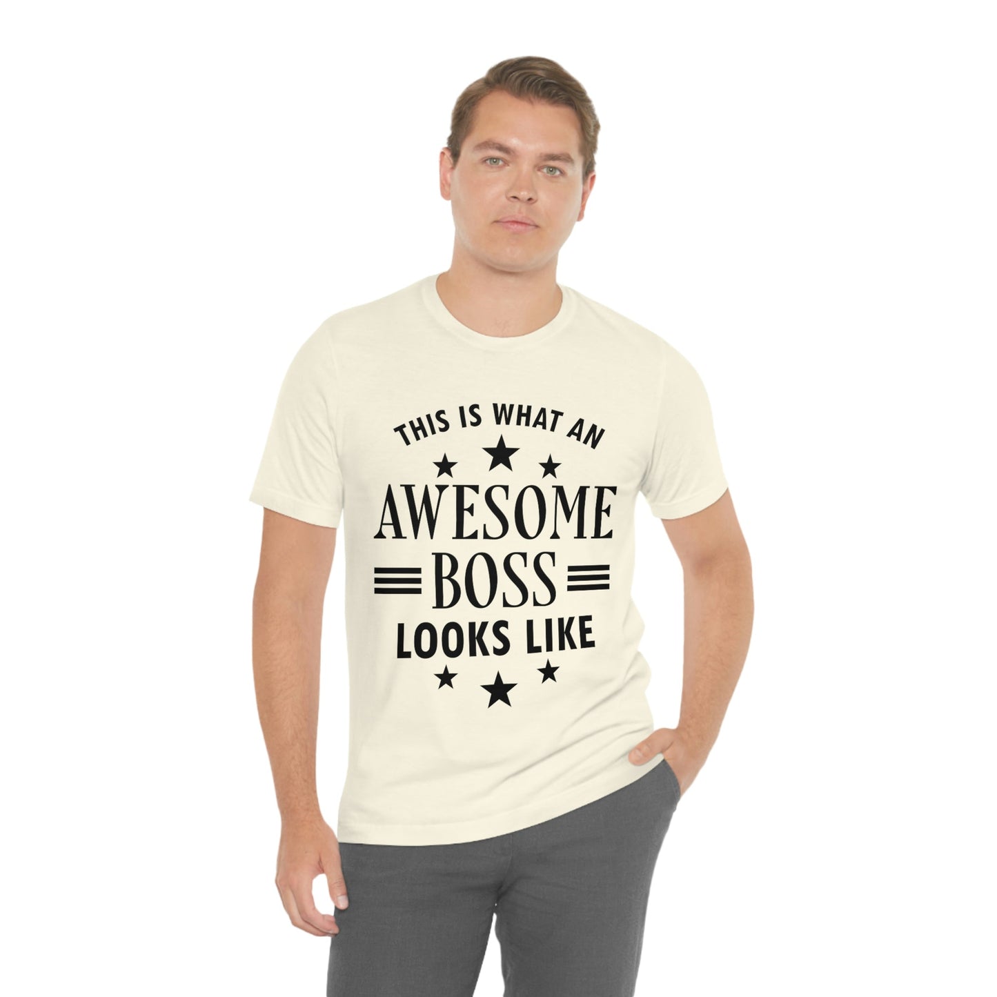 Awesome Boss Funny Slogan Sarcastic Quotes Unisex Jersey Short Sleeve T-Shirt Ichaku [Perfect Gifts Selection]