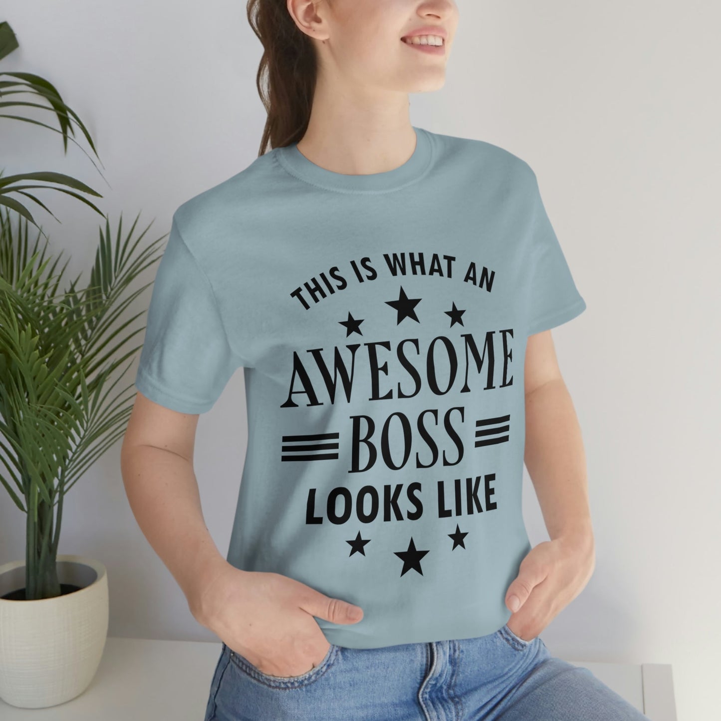 Awesome Boss Funny Slogan Sarcastic Quotes Unisex Jersey Short Sleeve T-Shirt Ichaku [Perfect Gifts Selection]