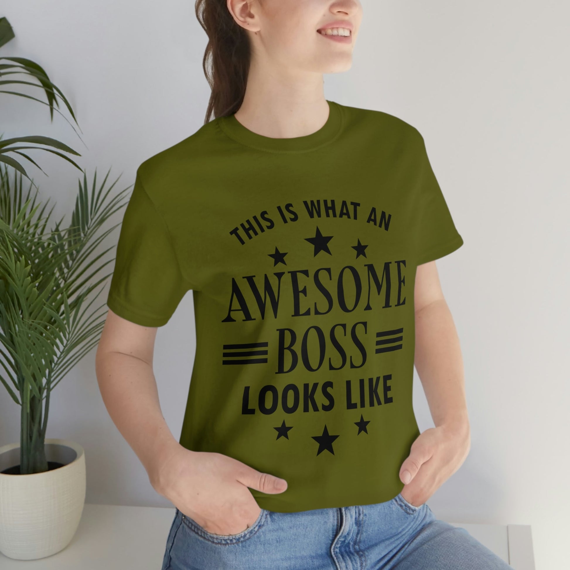 Awesome Boss Funny Slogan Sarcastic Quotes Unisex Jersey Short Sleeve T-Shirt Ichaku [Perfect Gifts Selection]