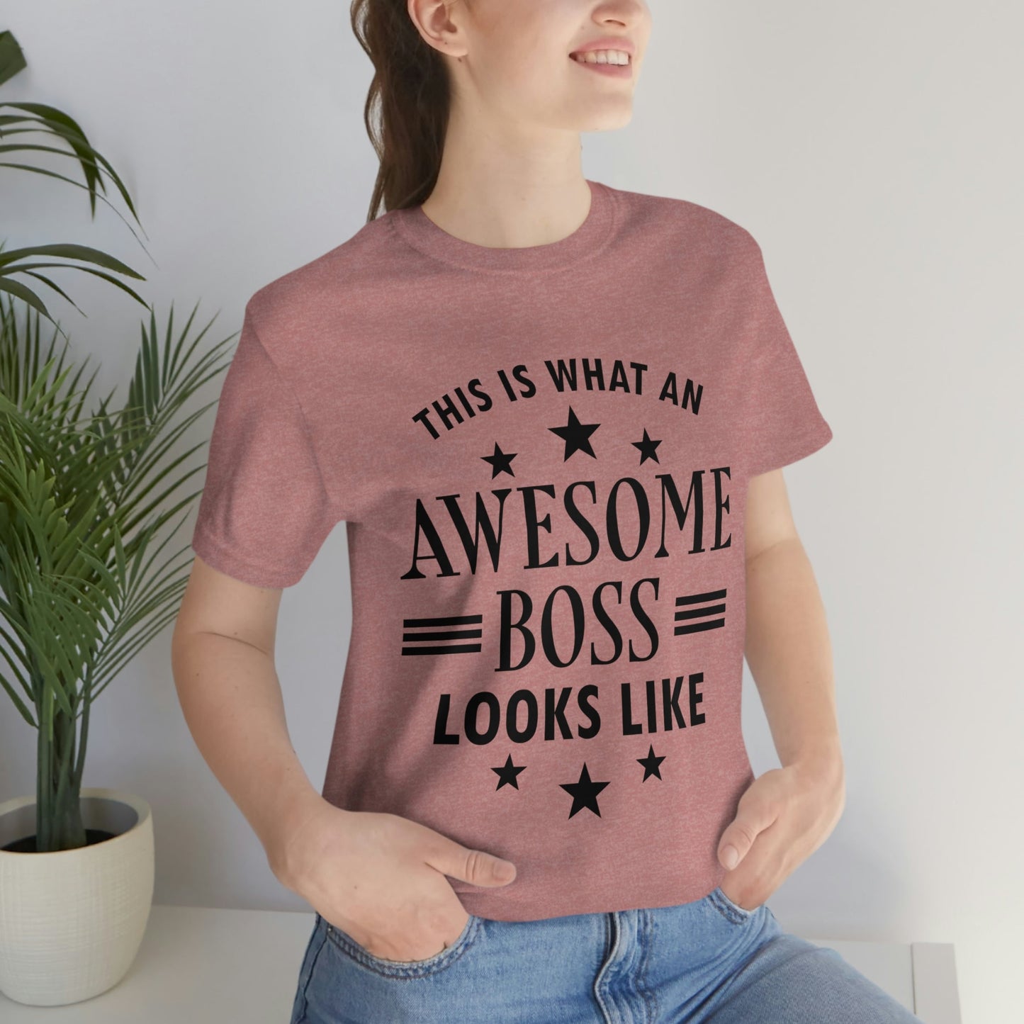 Awesome Boss Funny Slogan Sarcastic Quotes Unisex Jersey Short Sleeve T-Shirt Ichaku [Perfect Gifts Selection]