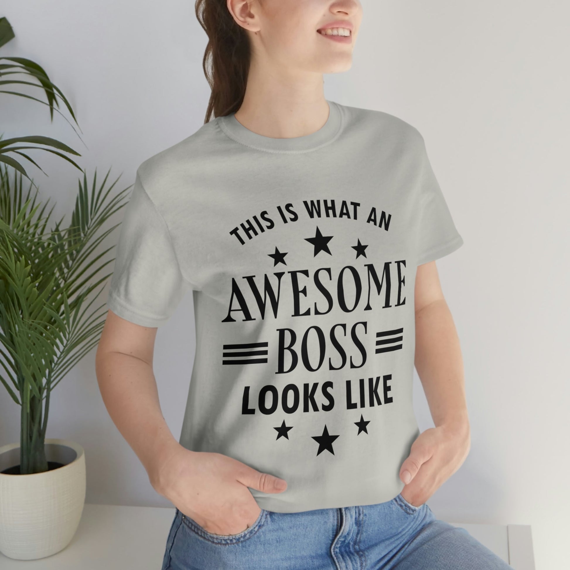 Awesome Boss Funny Slogan Sarcastic Quotes Unisex Jersey Short Sleeve T-Shirt Ichaku [Perfect Gifts Selection]