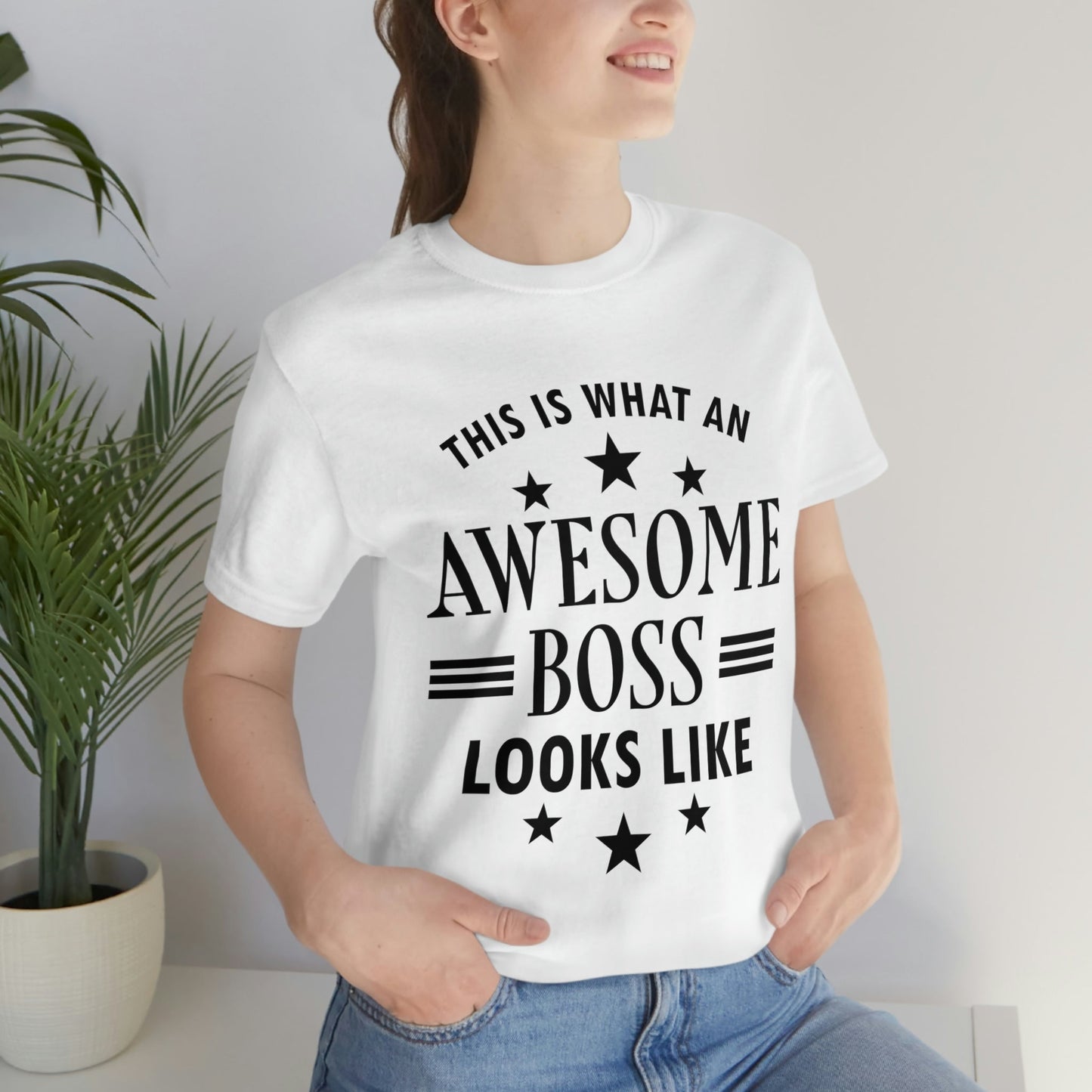 Awesome Boss Funny Slogan Sarcastic Quotes Unisex Jersey Short Sleeve T-Shirt Ichaku [Perfect Gifts Selection]