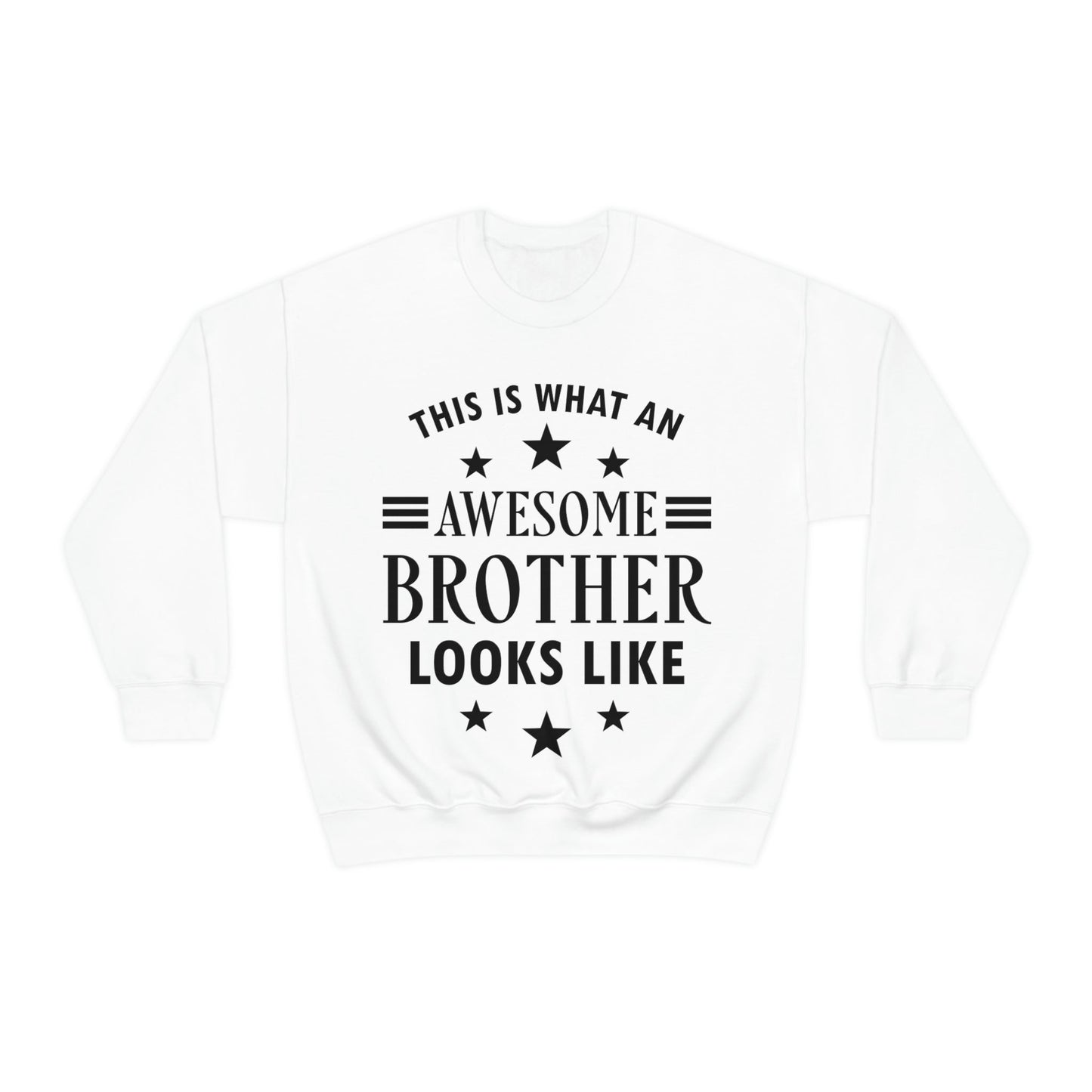 Awesome Brother Funny Slogan Sarcastic Quotes Black Text Unisex Heavy Blend™ Crewneck Sweatshirt Ichaku [Perfect Gifts Selection]