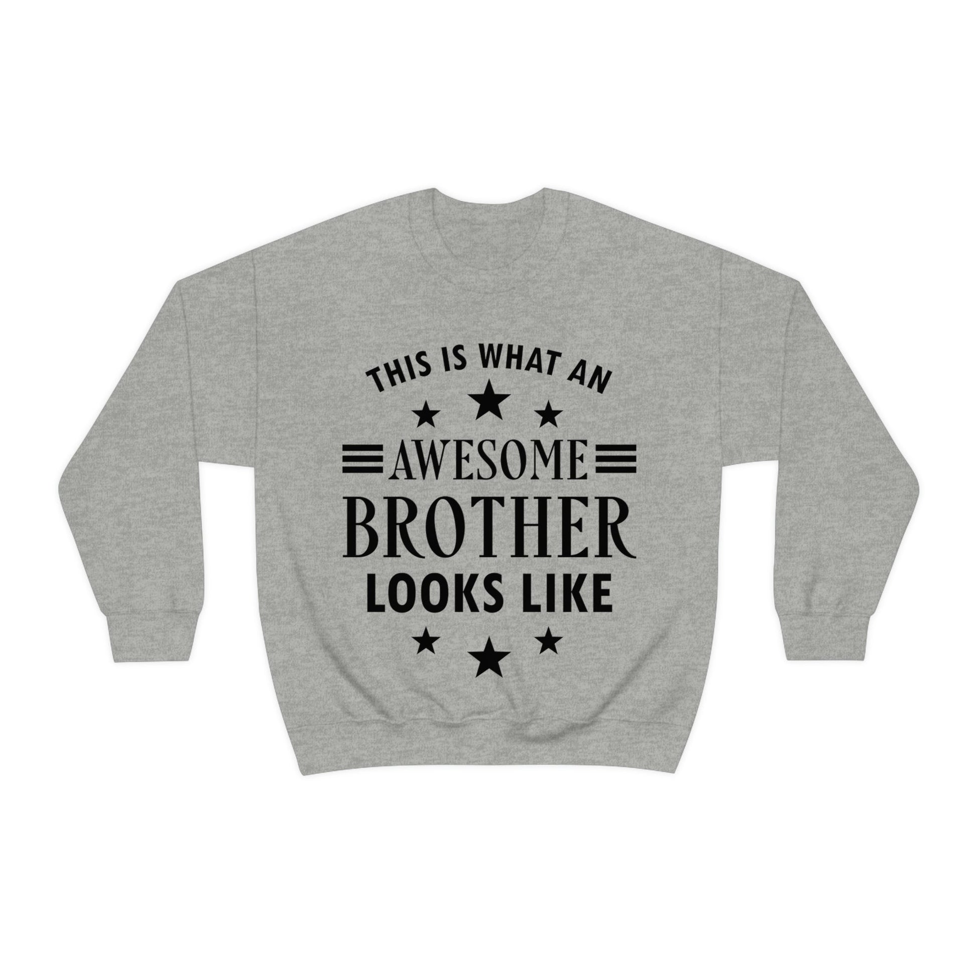 Awesome Brother Funny Slogan Sarcastic Quotes Black Text Unisex Heavy Blend™ Crewneck Sweatshirt Ichaku [Perfect Gifts Selection]