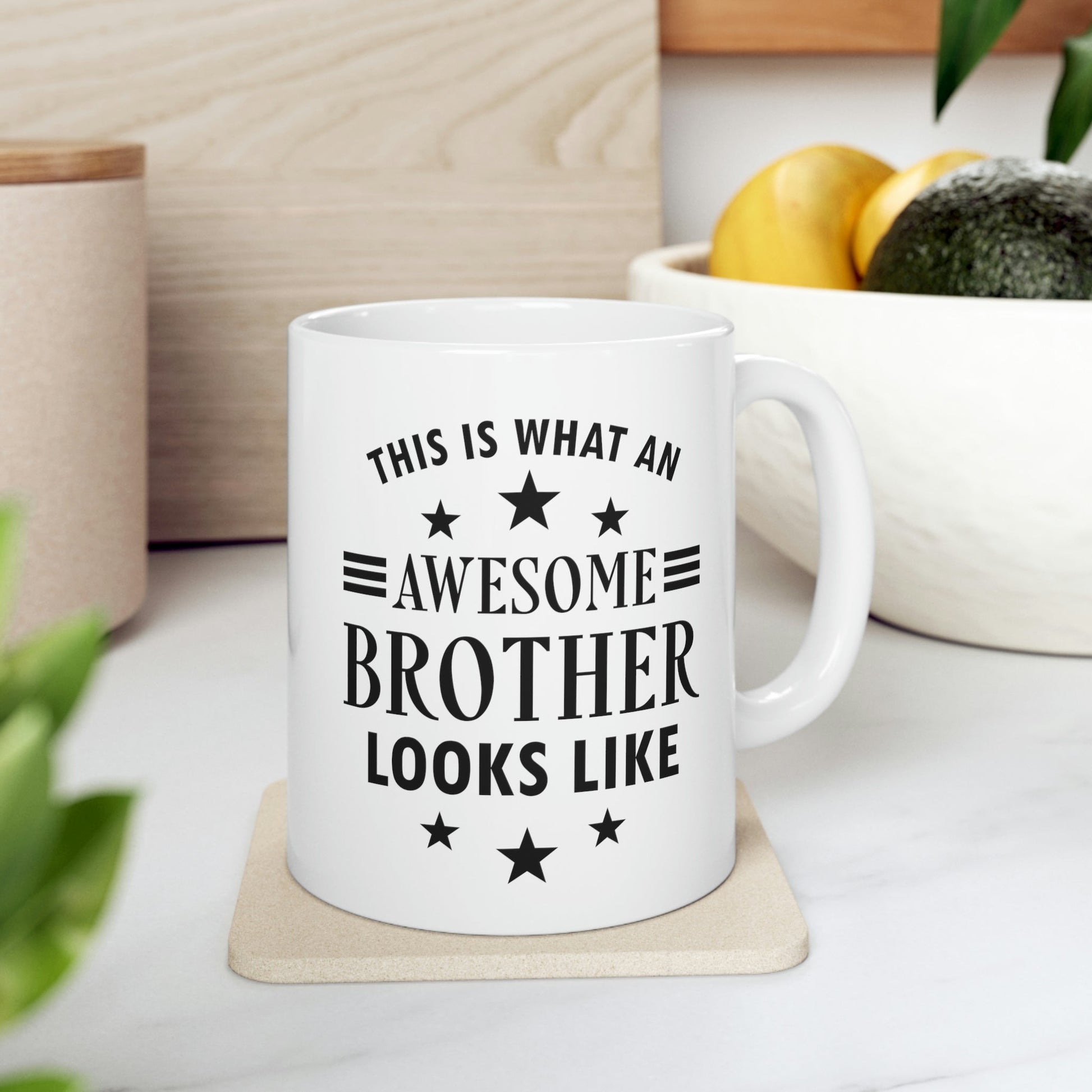Awesome Brother Funny Slogan Sarcastic Quotes Ceramic Mug 11oz Ichaku [Perfect Gifts Selection]