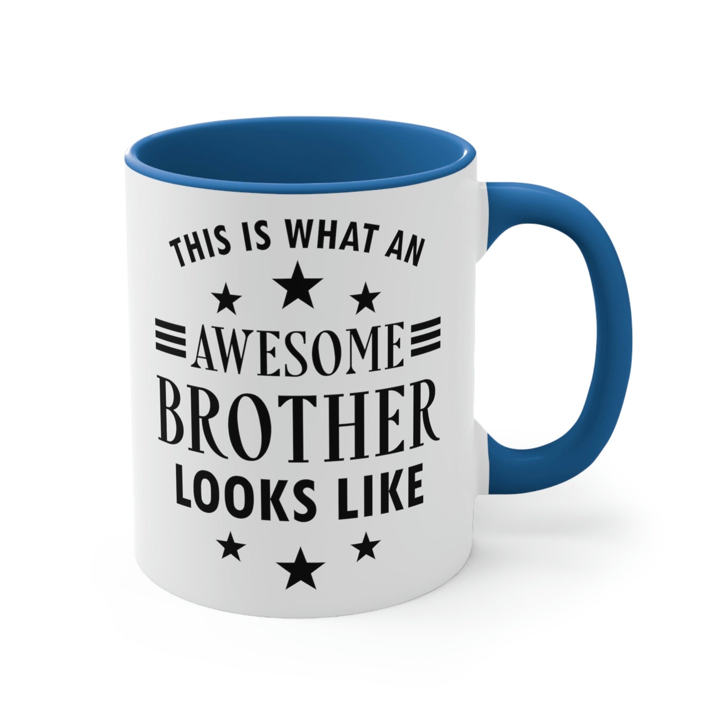 Awesome Brother Funny Slogan Sarcastic Quotes Classic Accent Coffee Mug 11oz Ichaku [Perfect Gifts Selection]