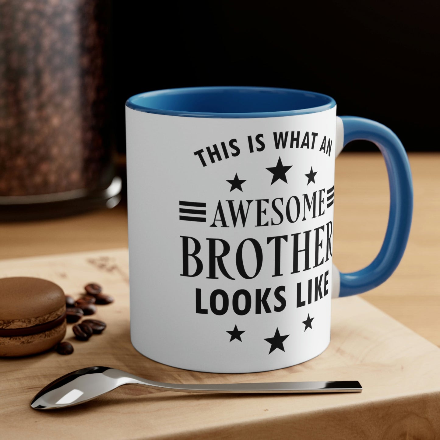 Awesome Brother Funny Slogan Sarcastic Quotes Classic Accent Coffee Mug 11oz Ichaku [Perfect Gifts Selection]