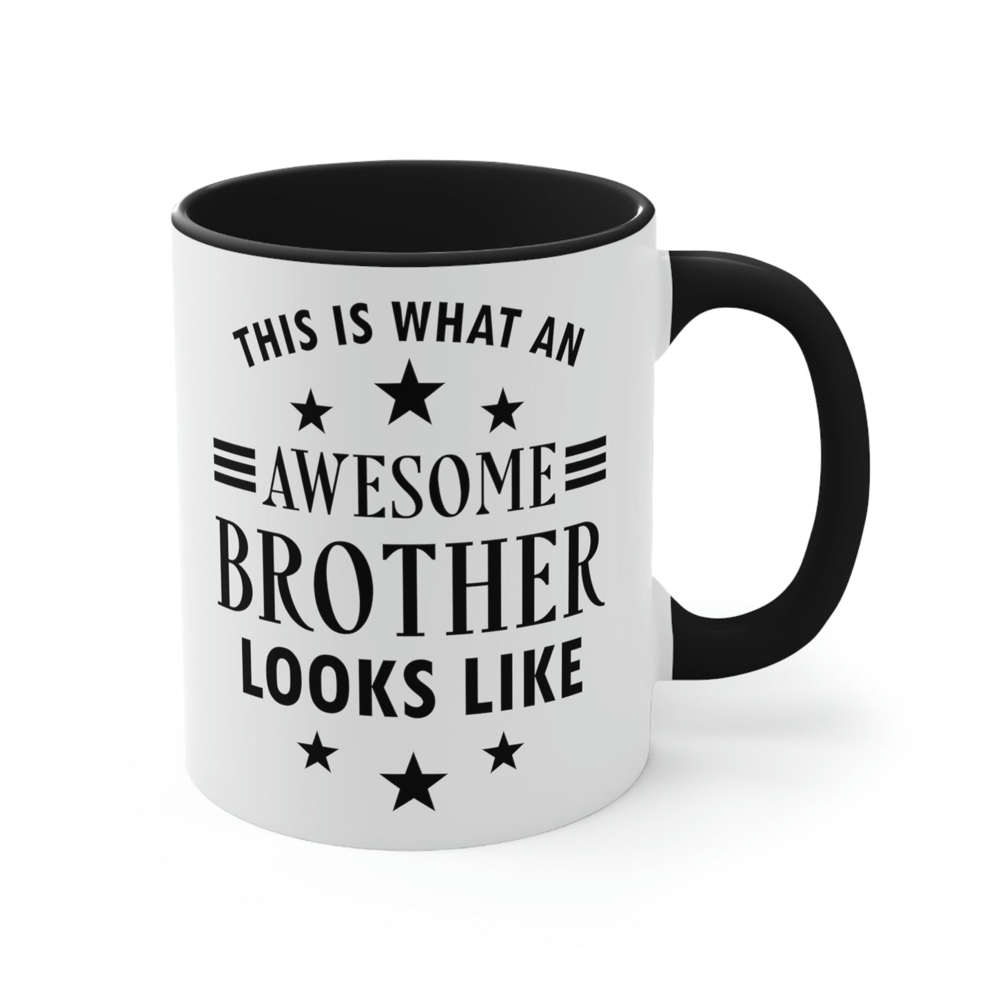 Awesome Brother Funny Slogan Sarcastic Quotes Classic Accent Coffee Mug 11oz Ichaku [Perfect Gifts Selection]